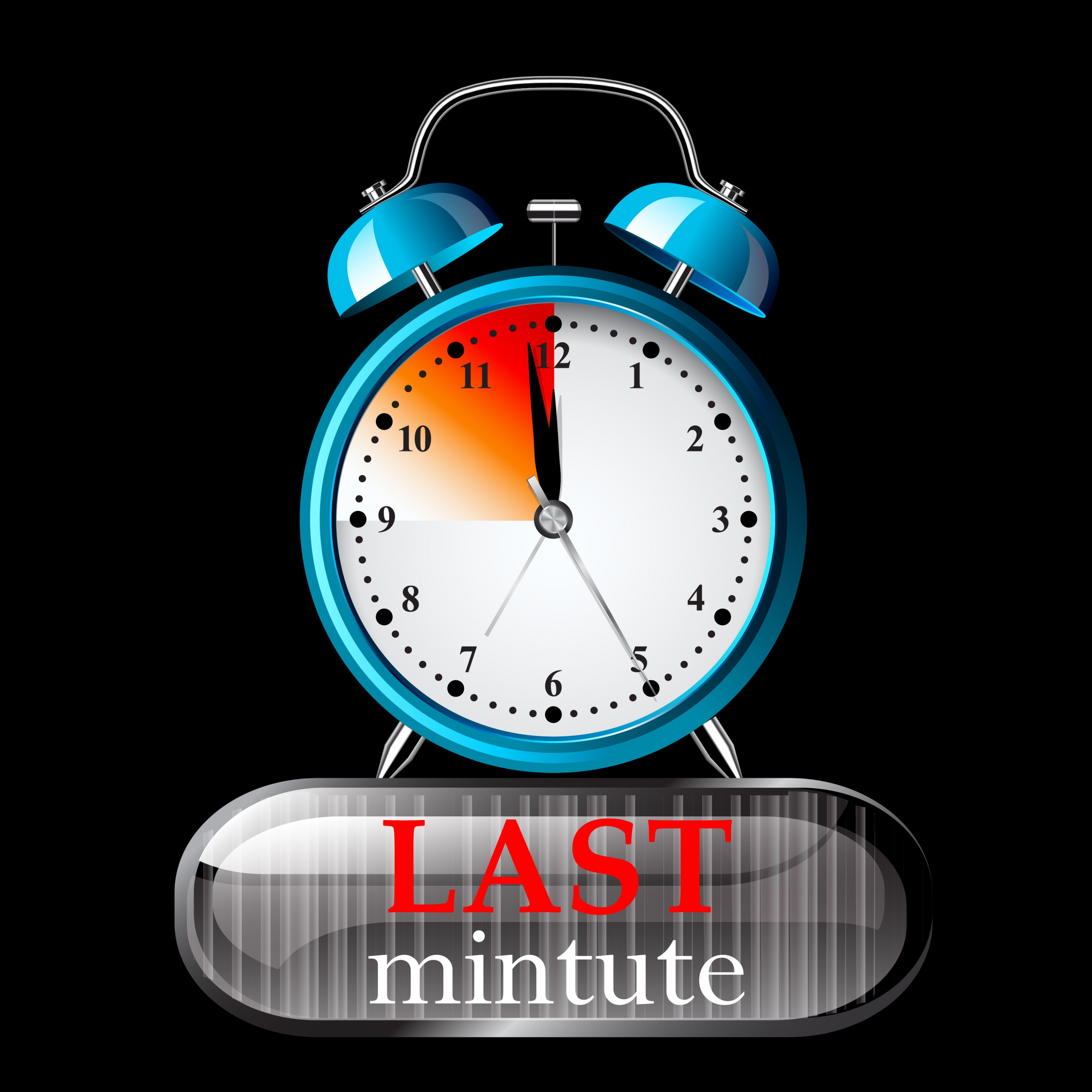 deadline concept background shiny blue clock icon decoration