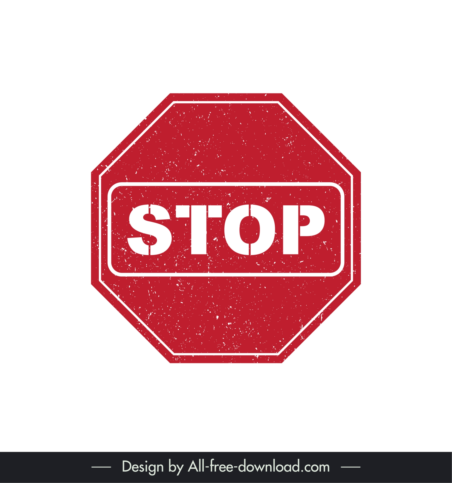 stop stamp template symmetric hexagon 