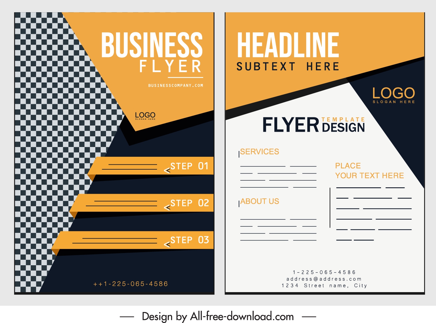 business flyer template modern elegant decor