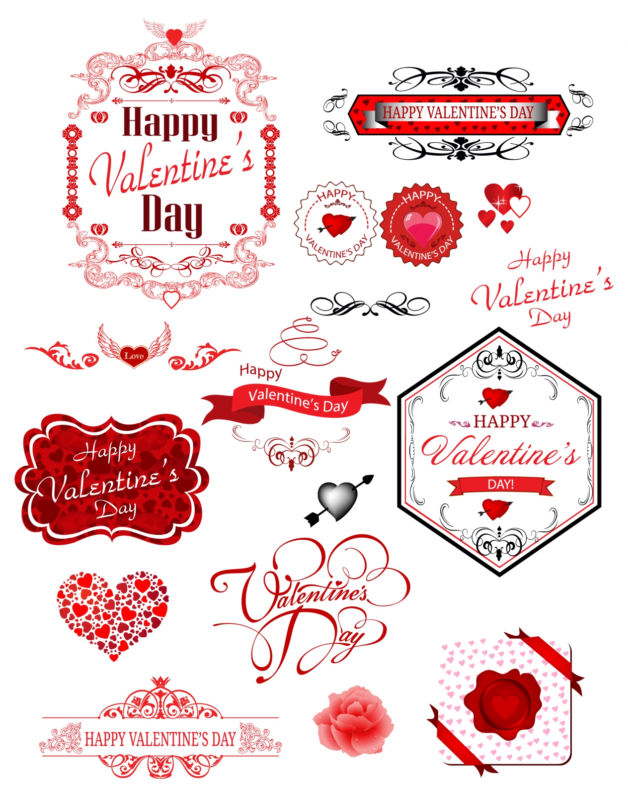 Valentine day label