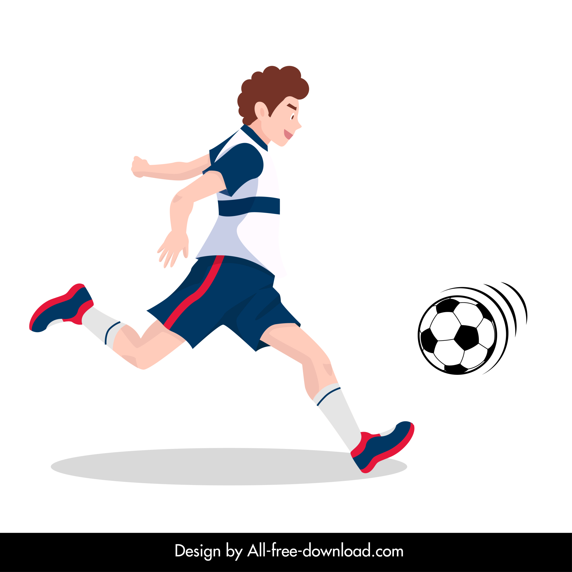 football player icon dynamic cartoon sketch