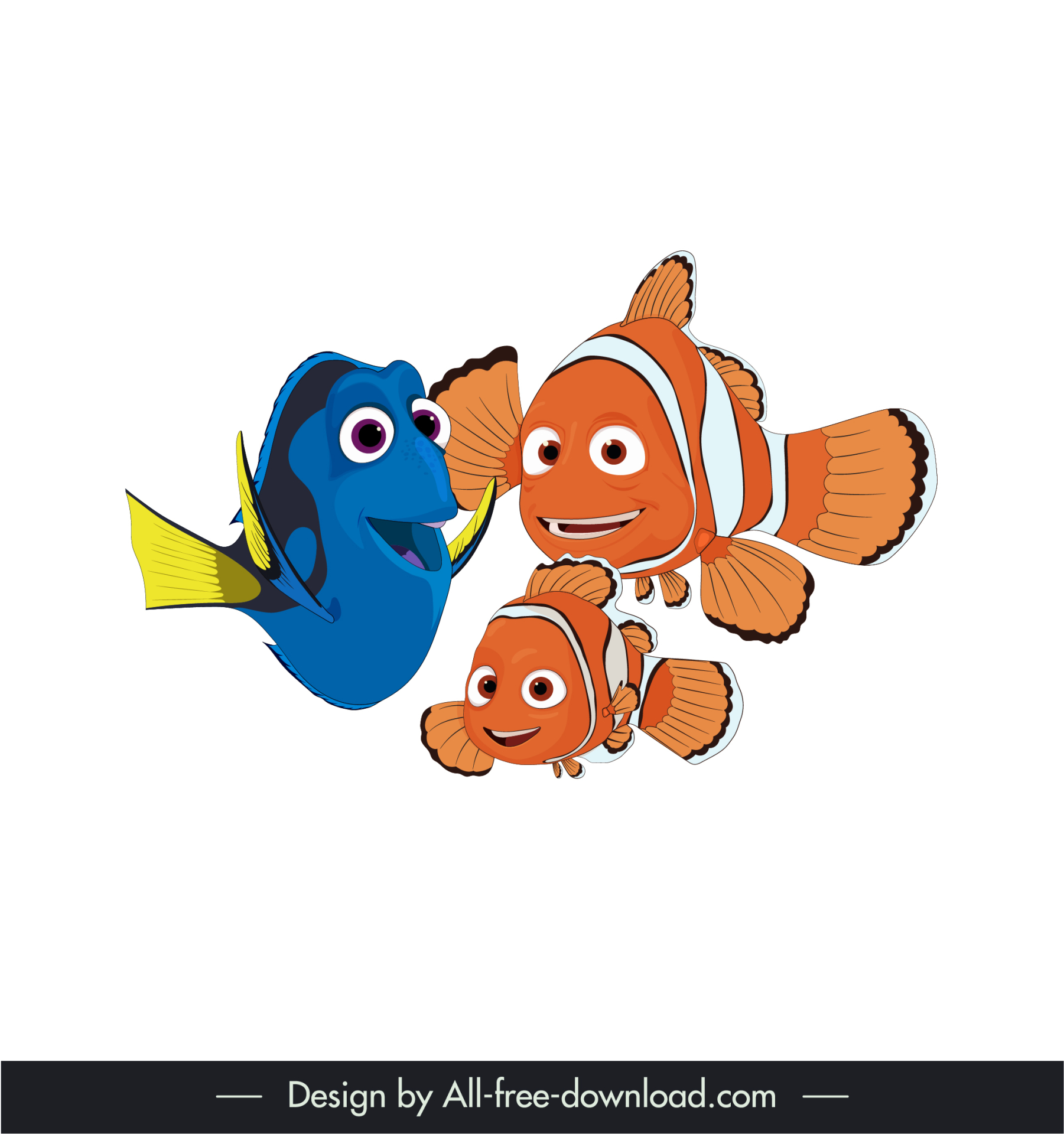 nemo marlin dori finding nemo icons cute cartoon design