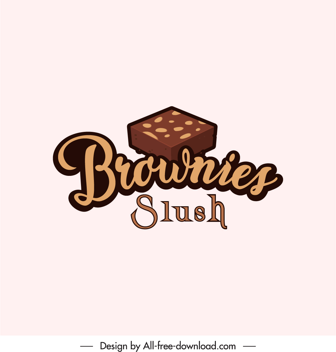 Logo brownie slush chocolate cake 