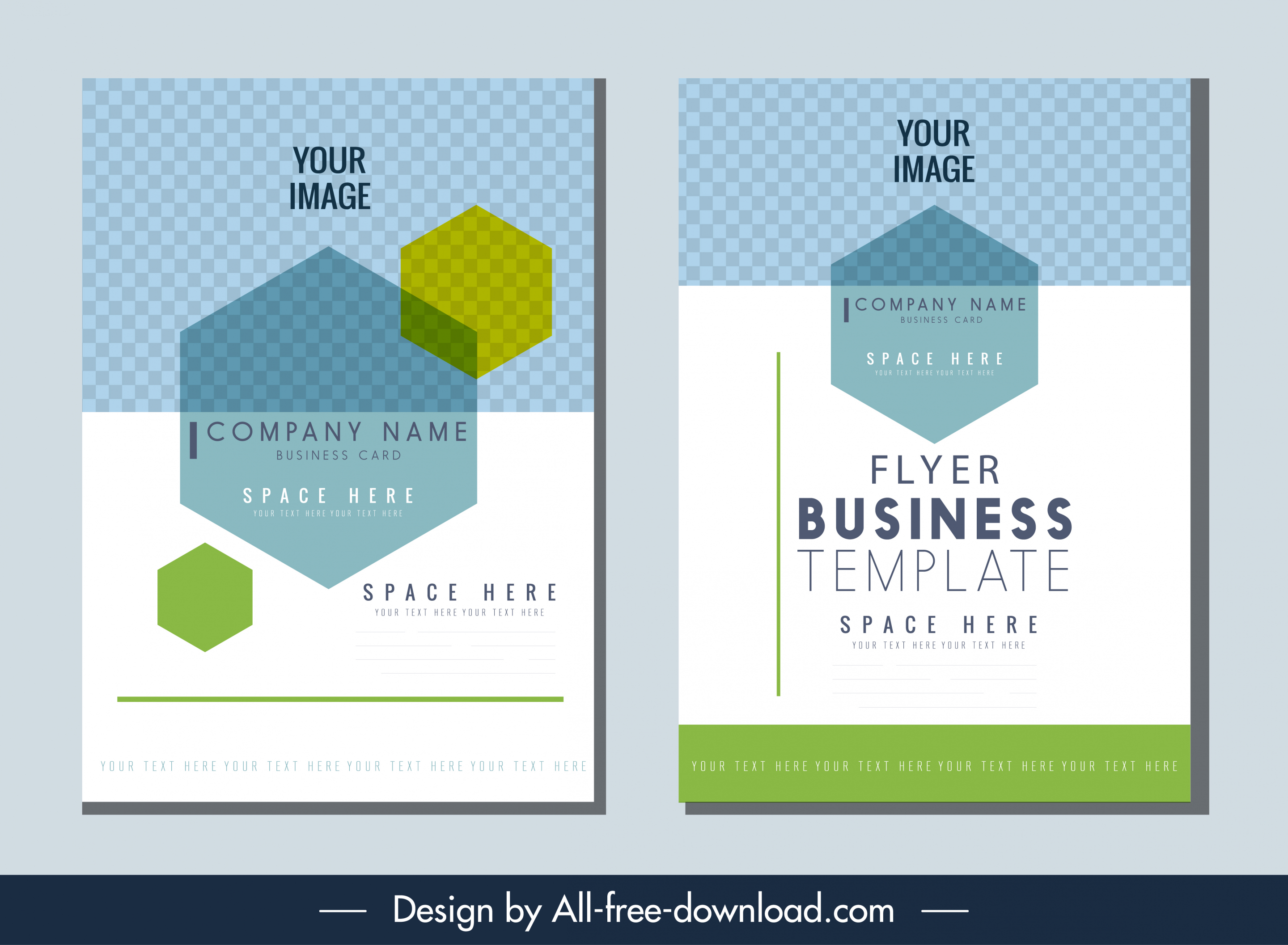 corporate flyer cover template elegant geometric checkered decor