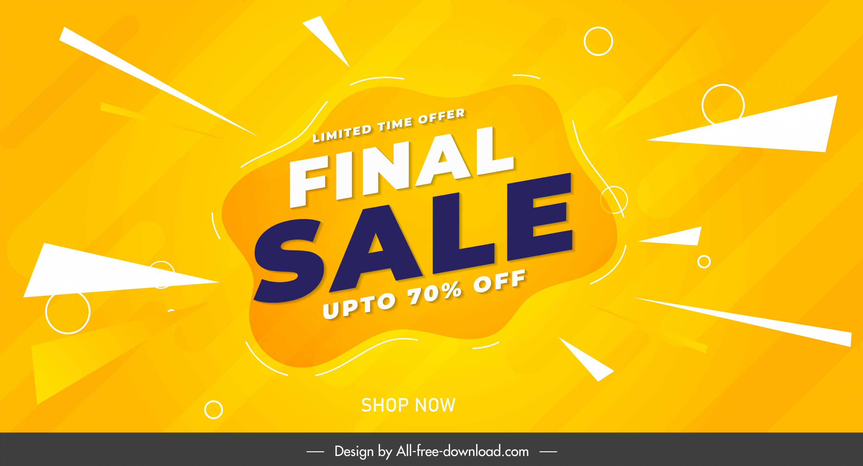 sale poster template modern bright dynamic flat decor