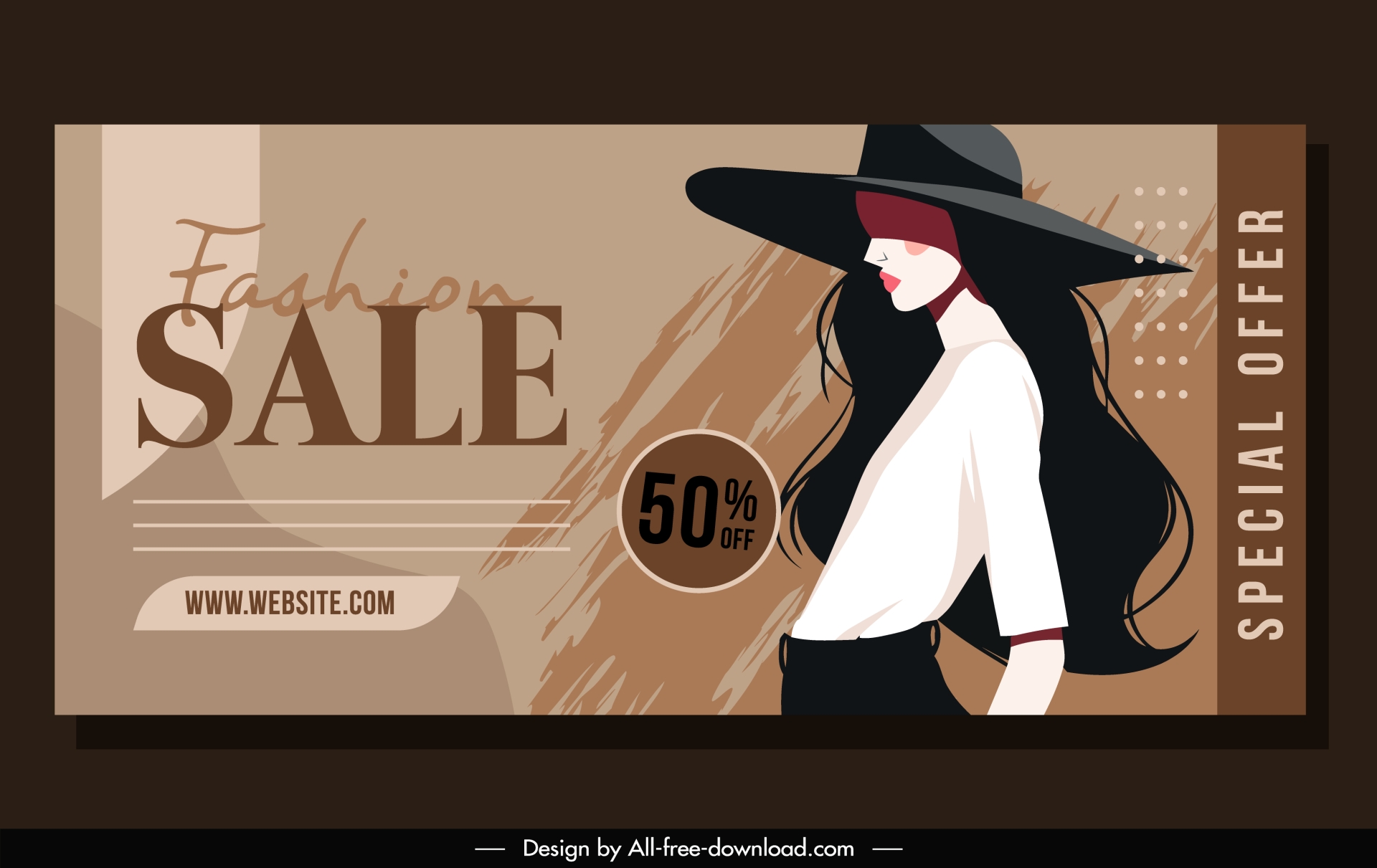 fashion banner template classical dark