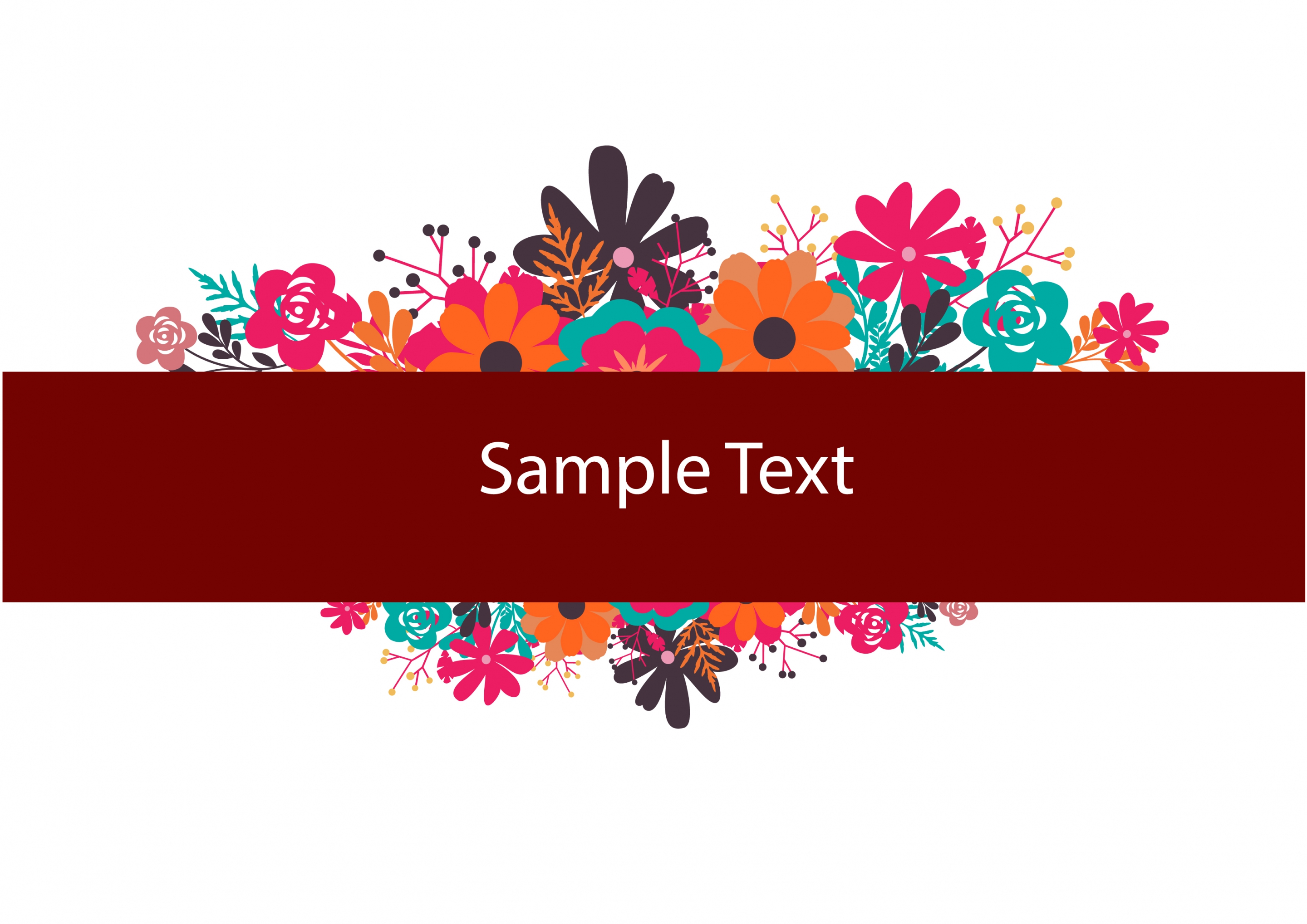 spring flowers background colorful classical ornament text space