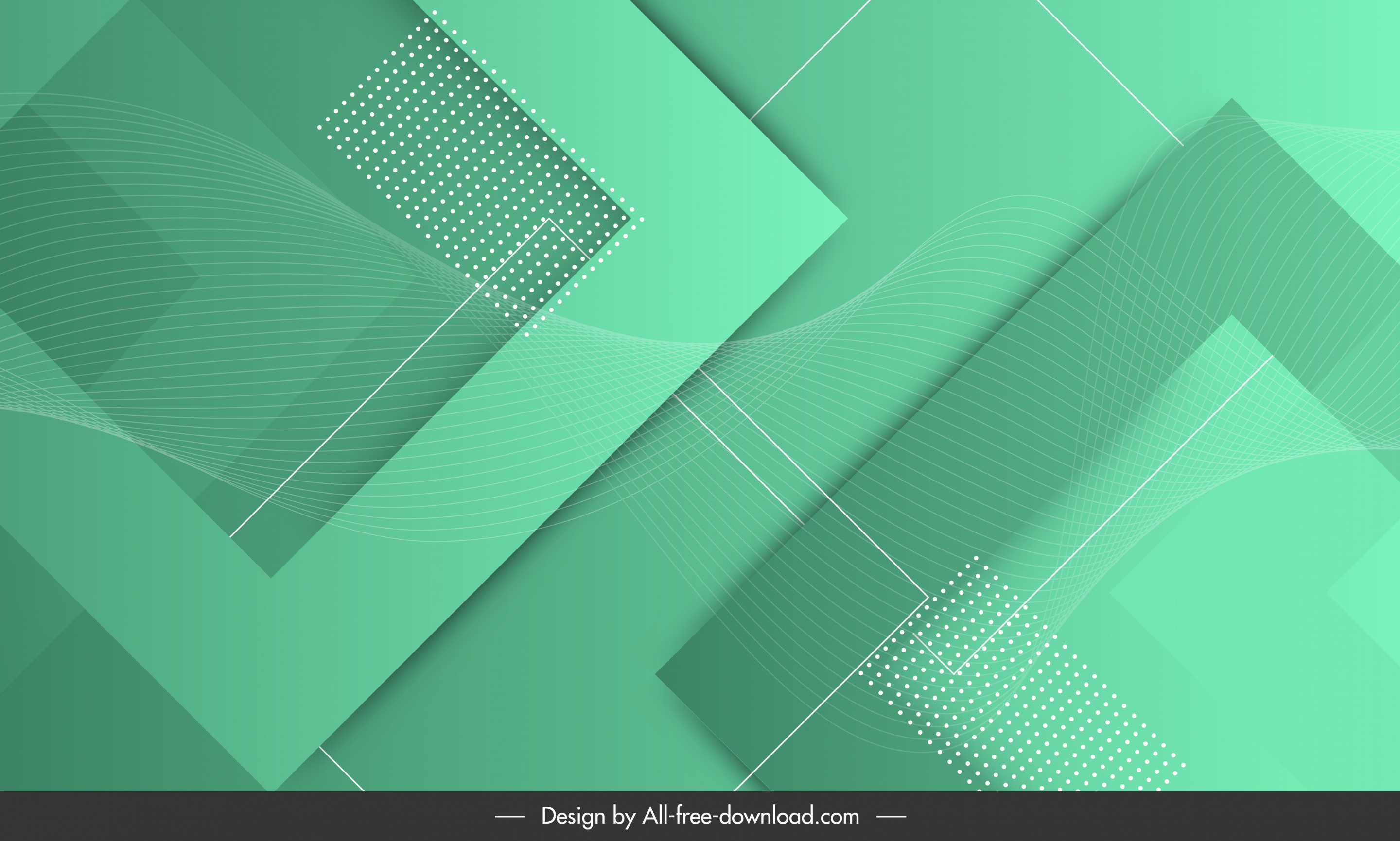 technology background template square geometry green modern