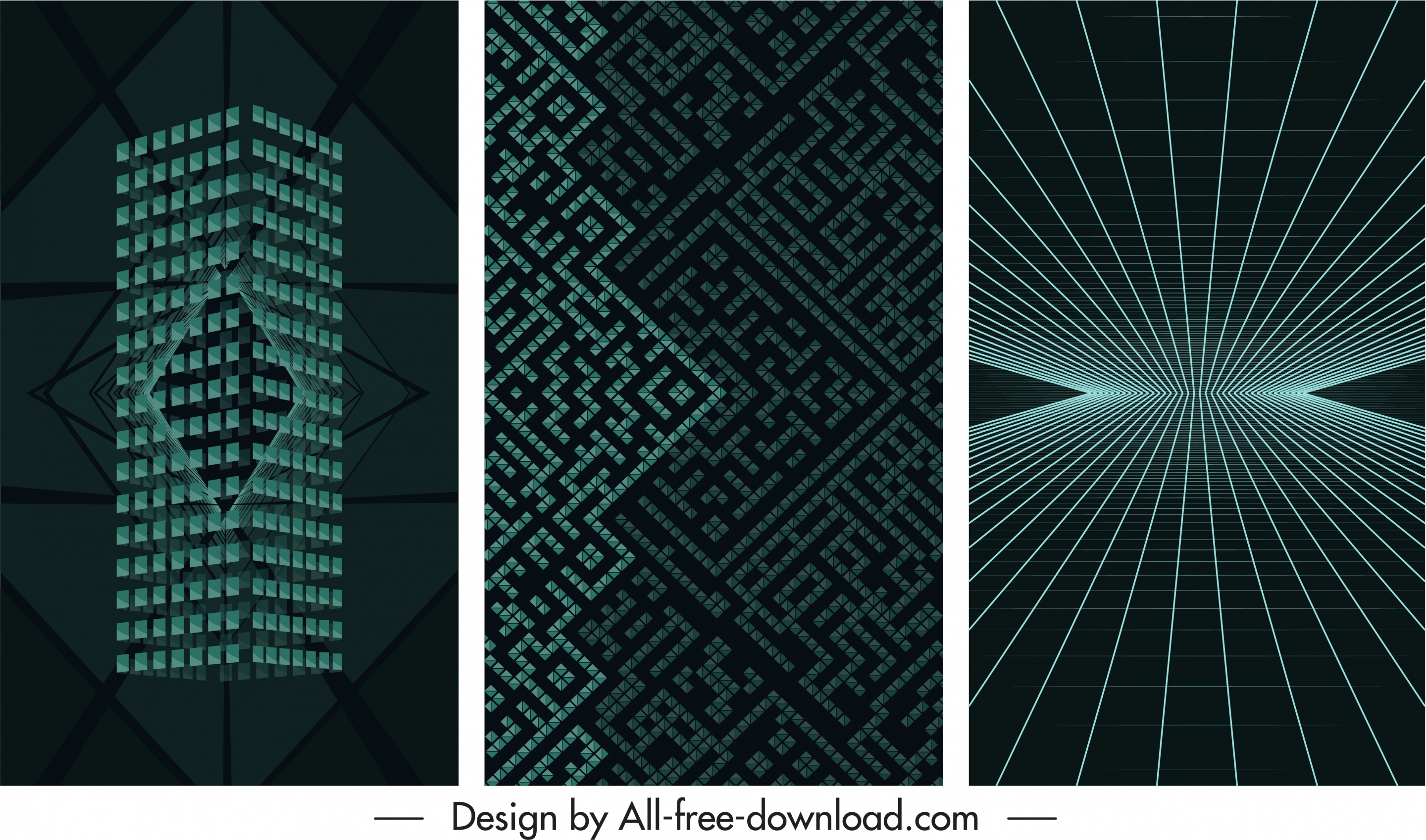 decorative backgrounds modern dynamic 3d shapes light effect