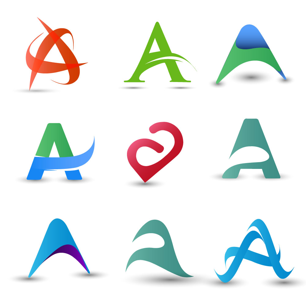 logo design elements design with abstract letter a