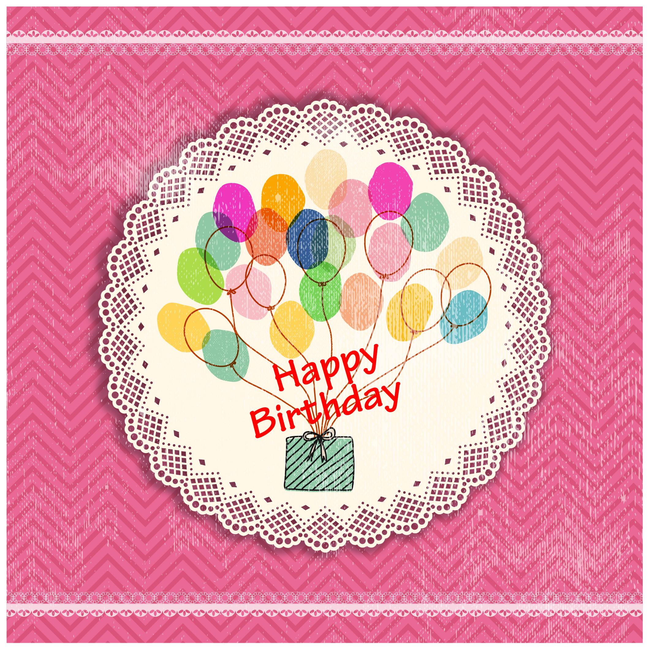 vintage happy birthday card design