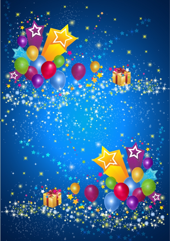 Party Star and Balloon Background