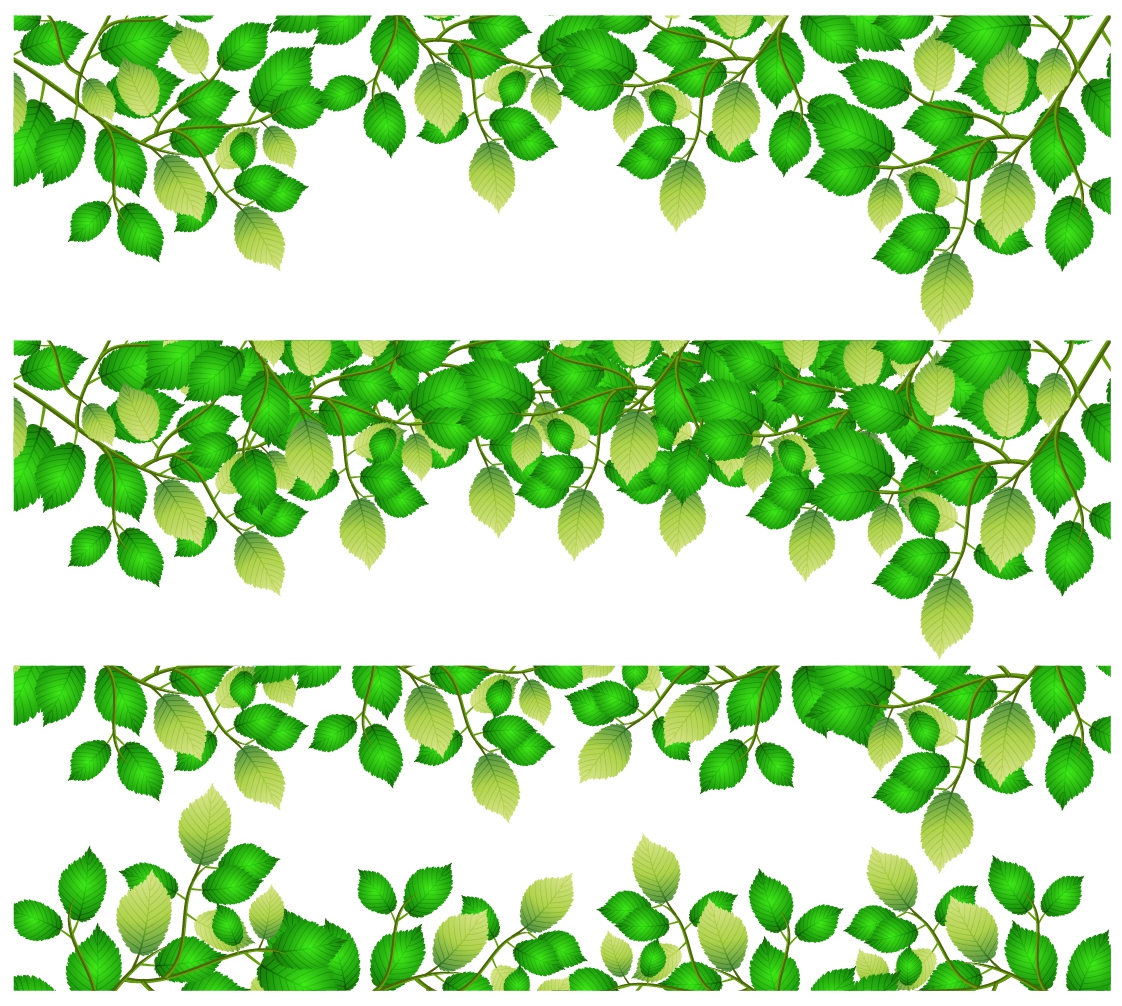 Horizontal leaf backgrounds