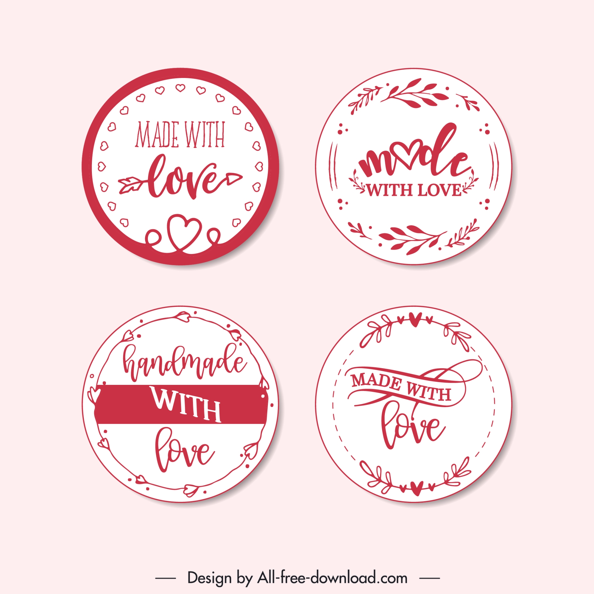   love stamp templates elegant leaf heart decor