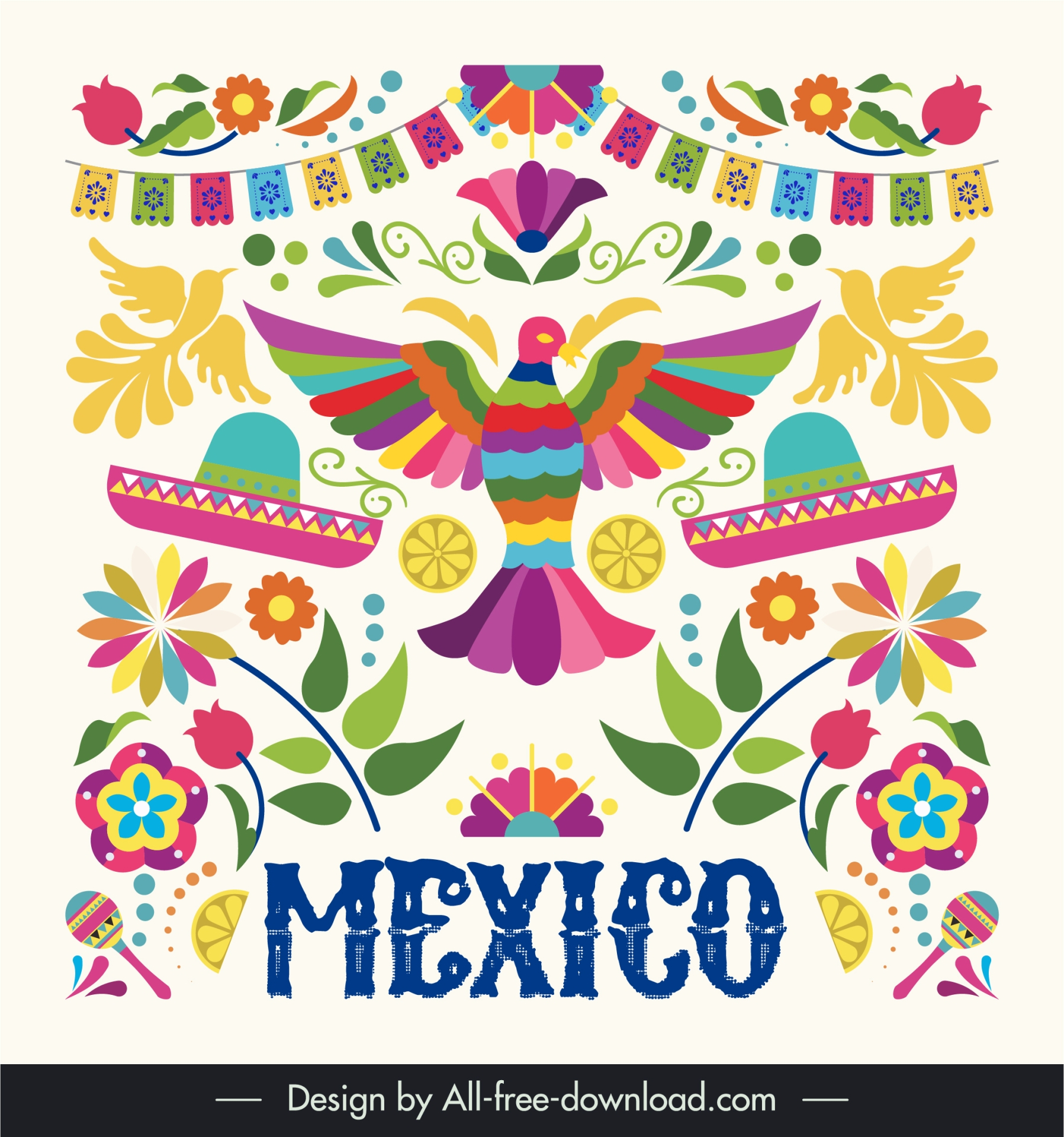 talavera pattern template colorful symmetric mexico emblems