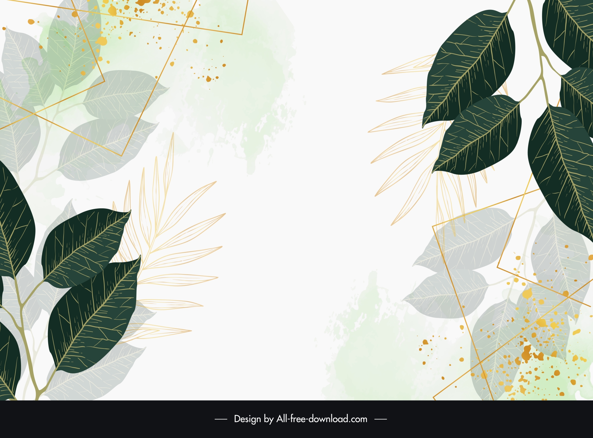 background leaf template classic grunge design 