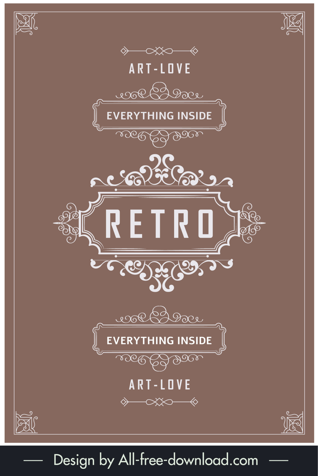 vintage frames template elegant symmetry