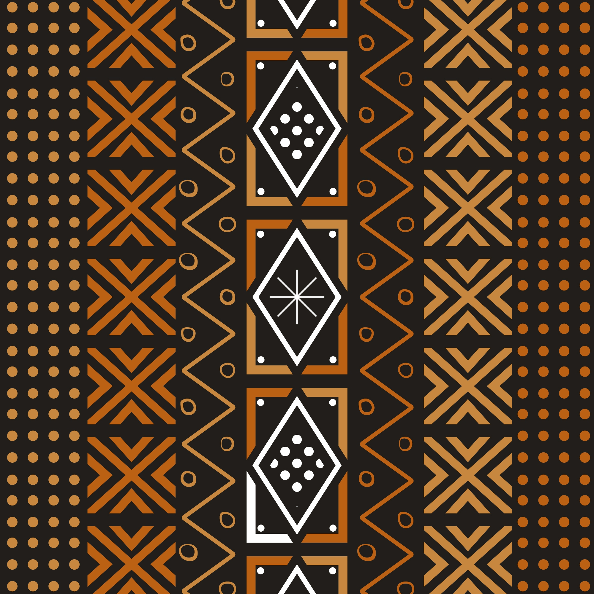 ethnic pattern classical dark style symmetric repeating design