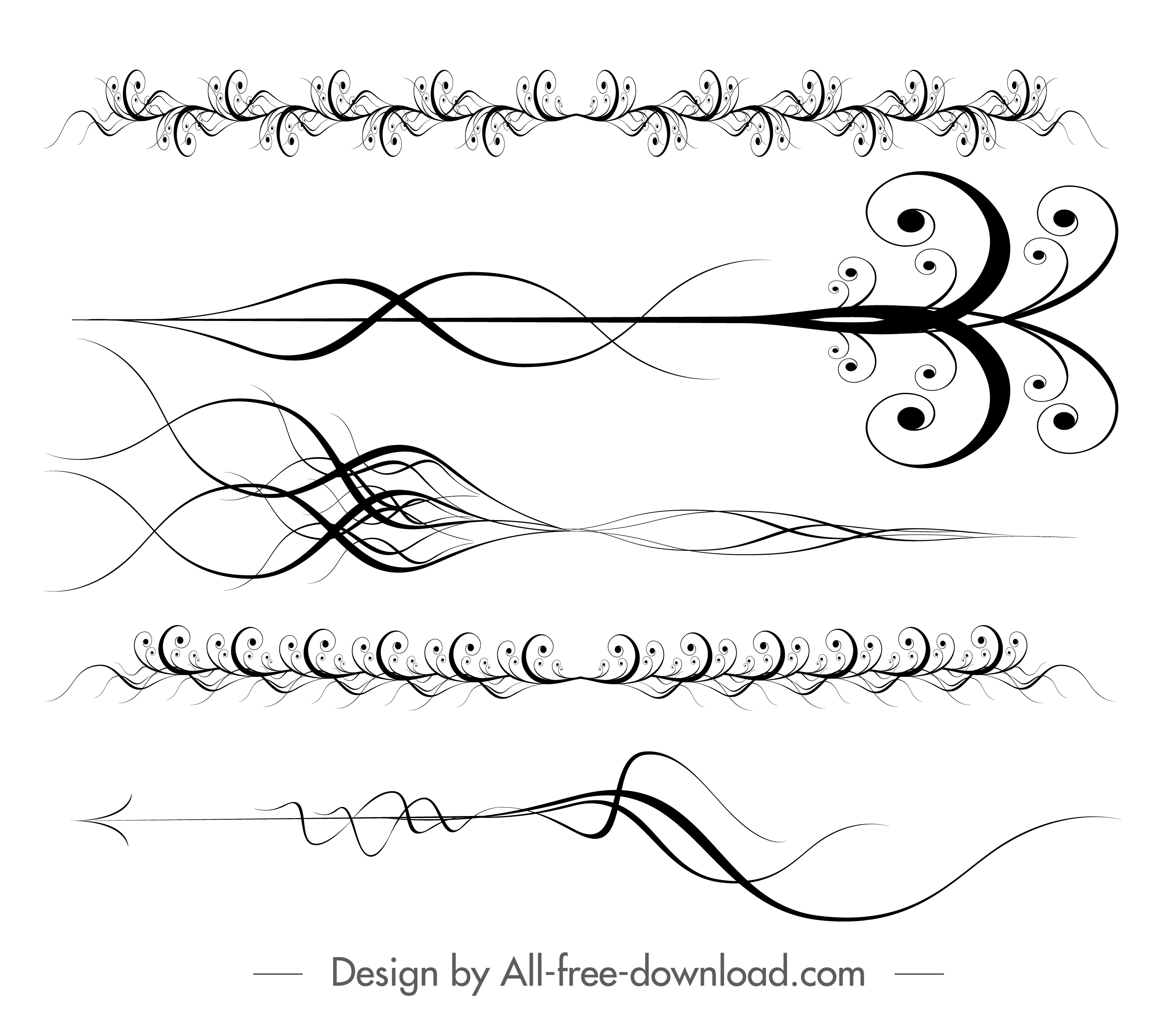 document decorative templates elegant dynamic swirled symmetric decor