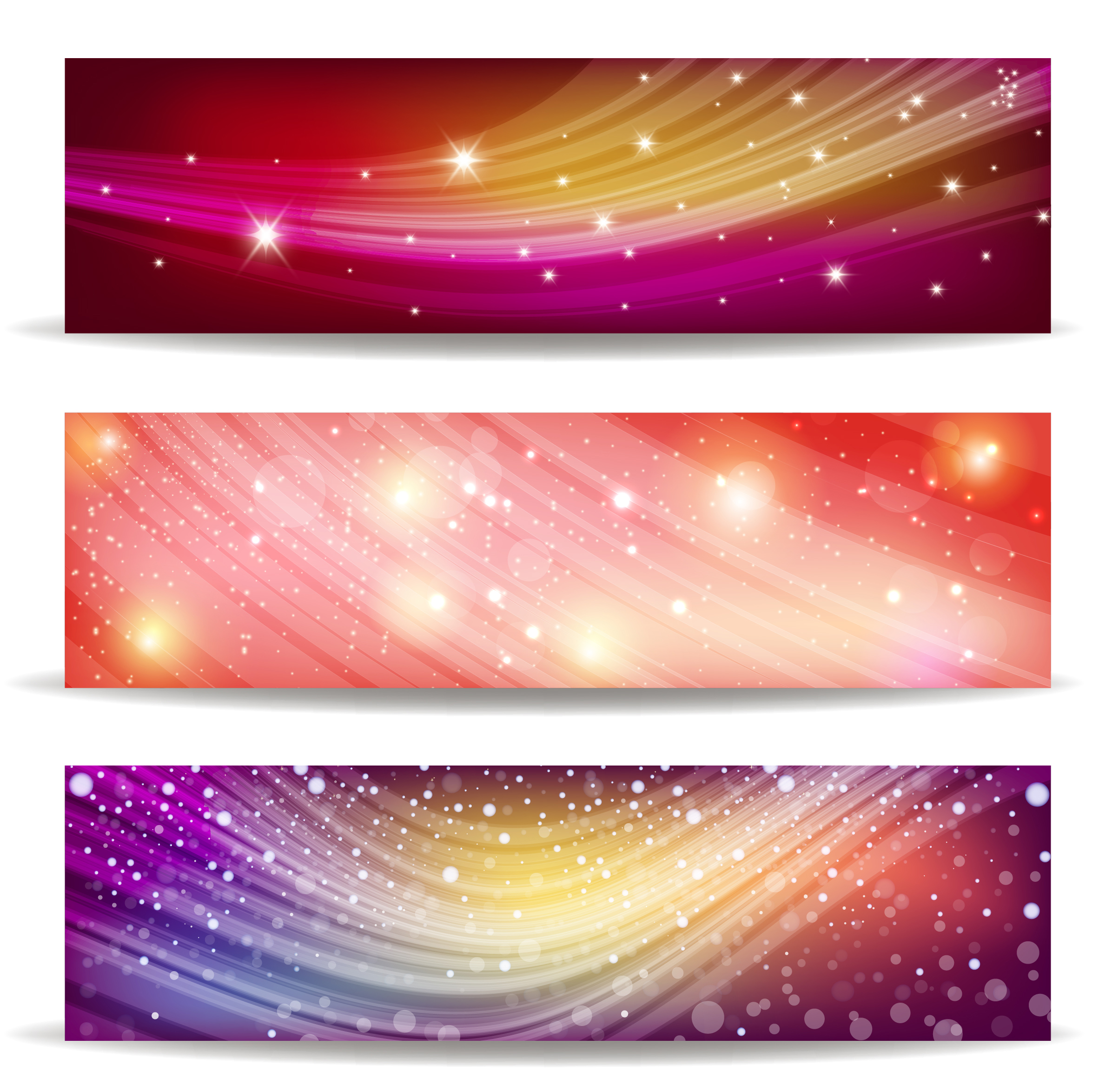 abstract wave and light banner background