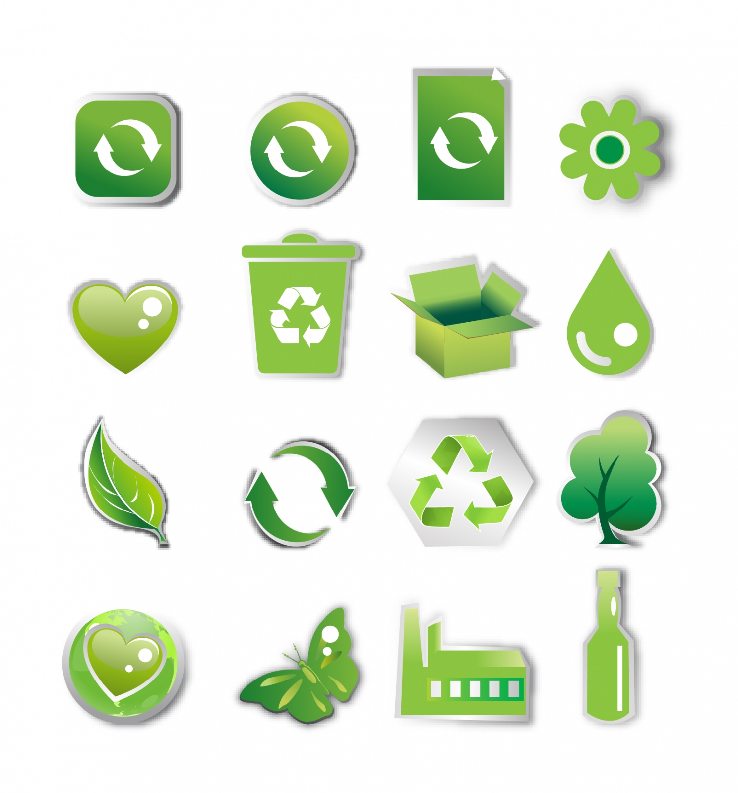 Green icon set