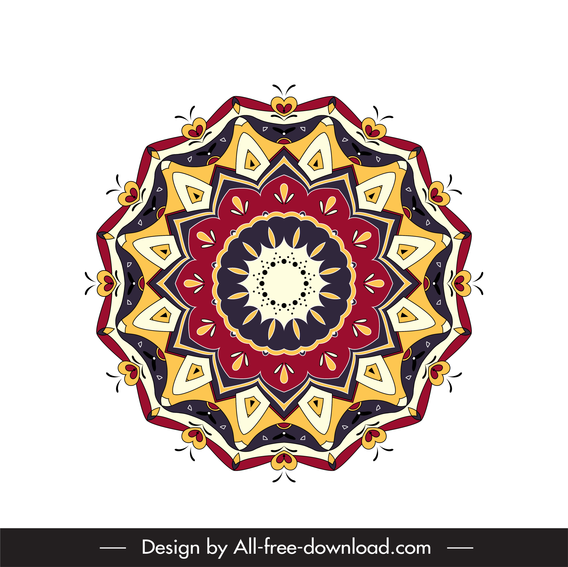 mandala buddhism icon colorful delusion symmetry circle shape design