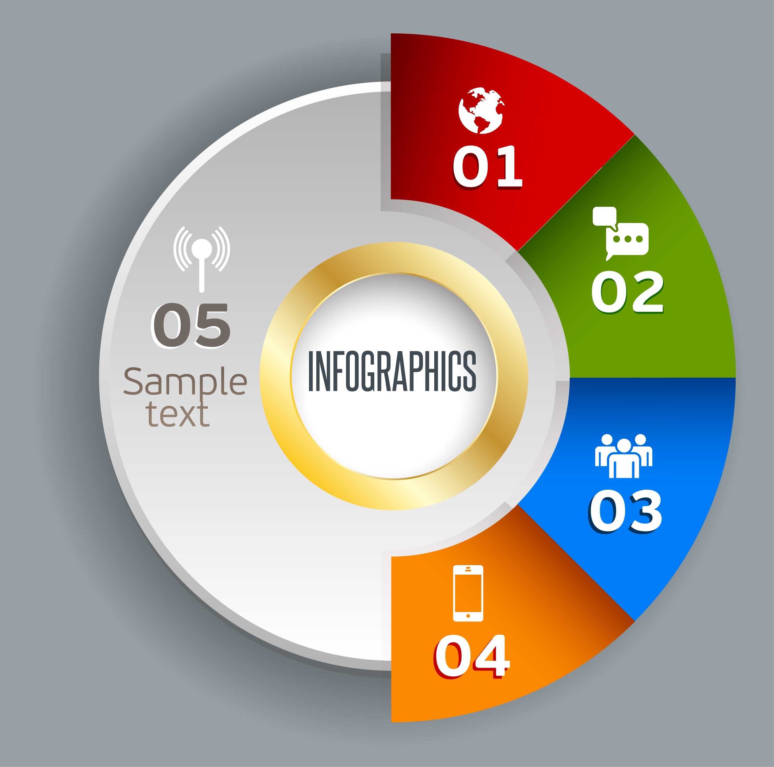 infographic background pie chart ornament