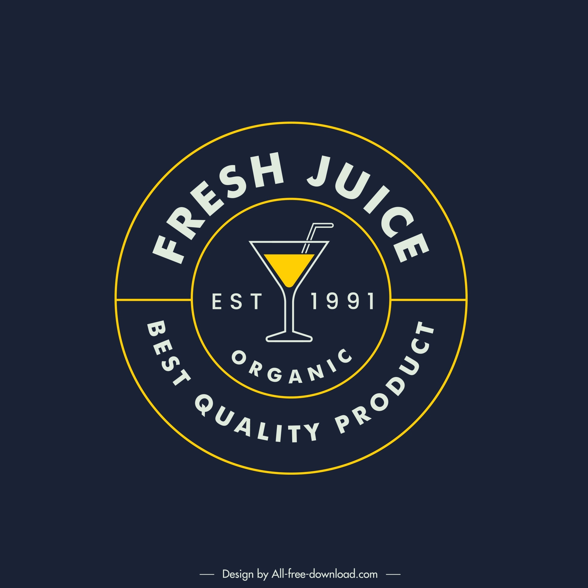 logo juice template flat dark geometric glass