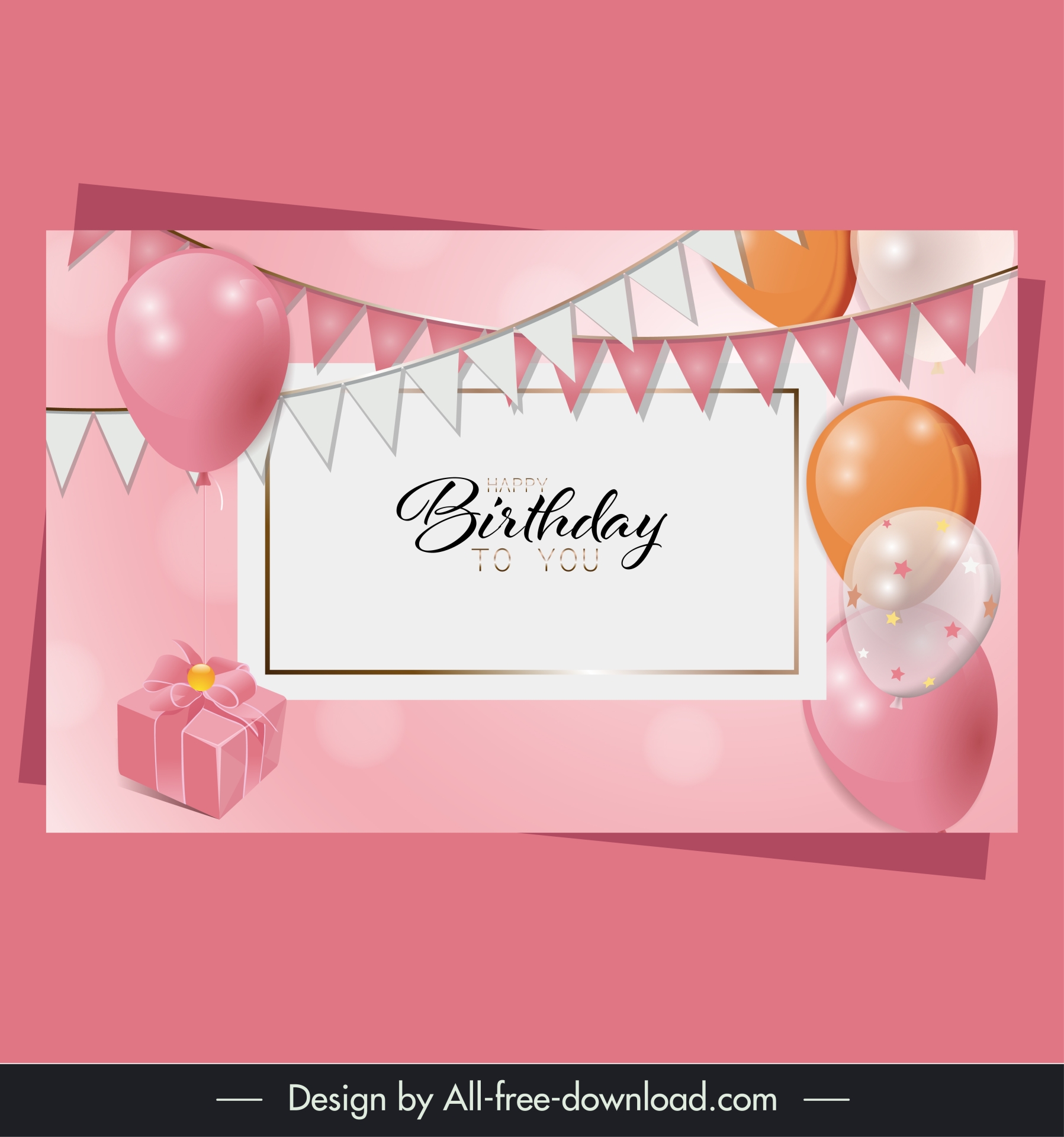 happy birthday backdrop template elegant modern 3d