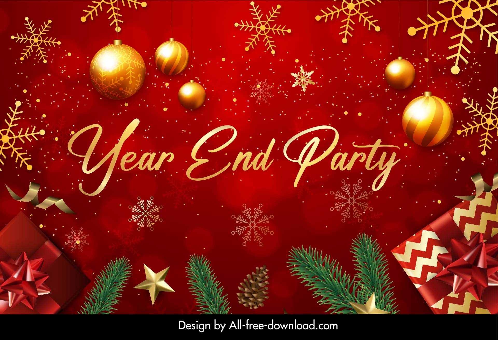 year end party backdrop template modern elegant decor