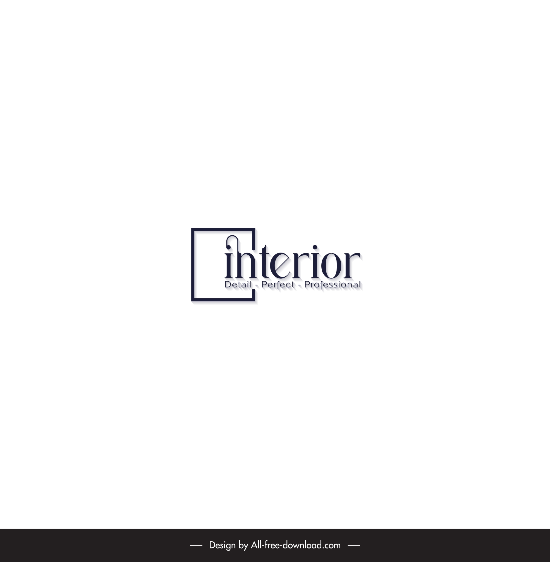 interior logo template square geometry decor