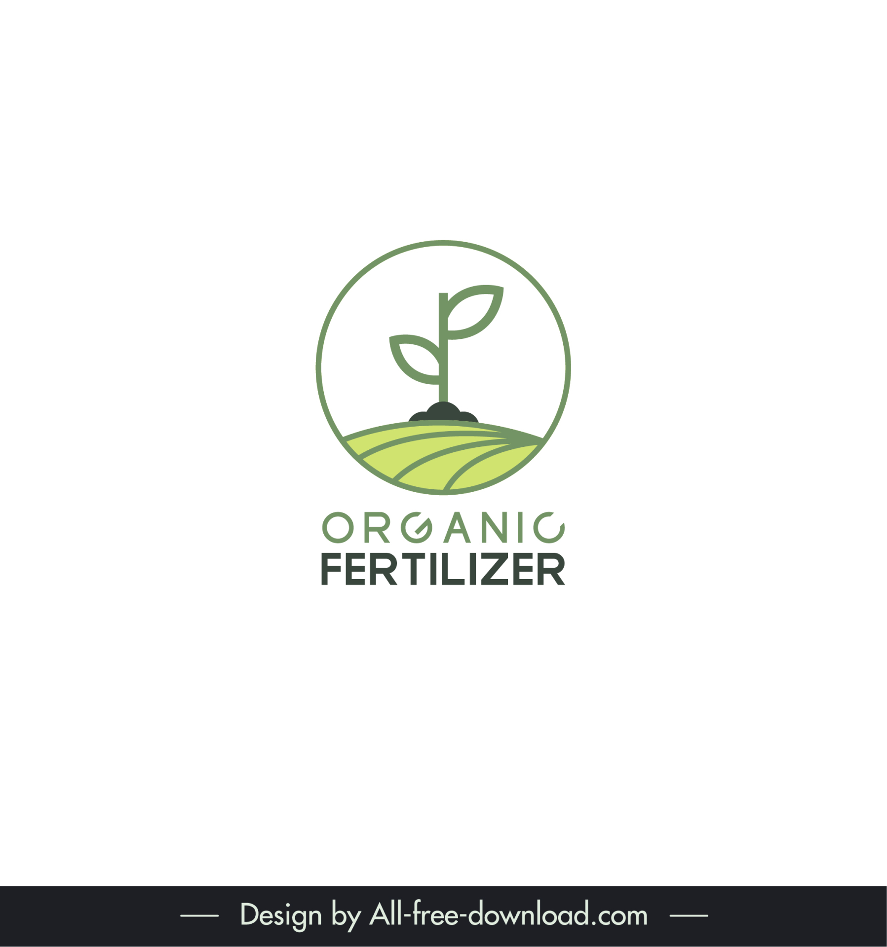 organic fertilizer logo circle isolated field 