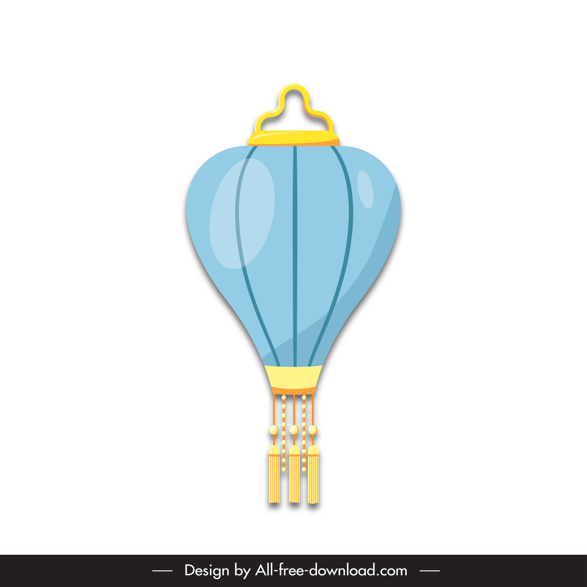 lantern china icon flat elegant sketch