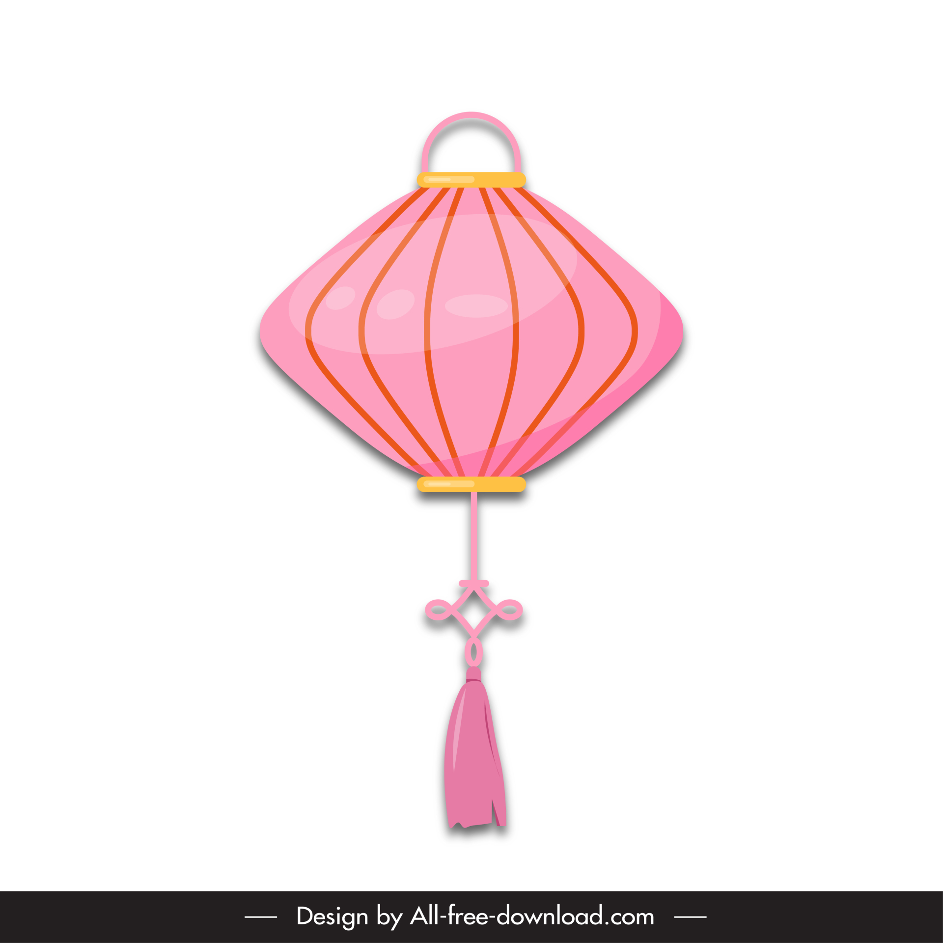 lantern china icon flat symmetric classical shape outline 