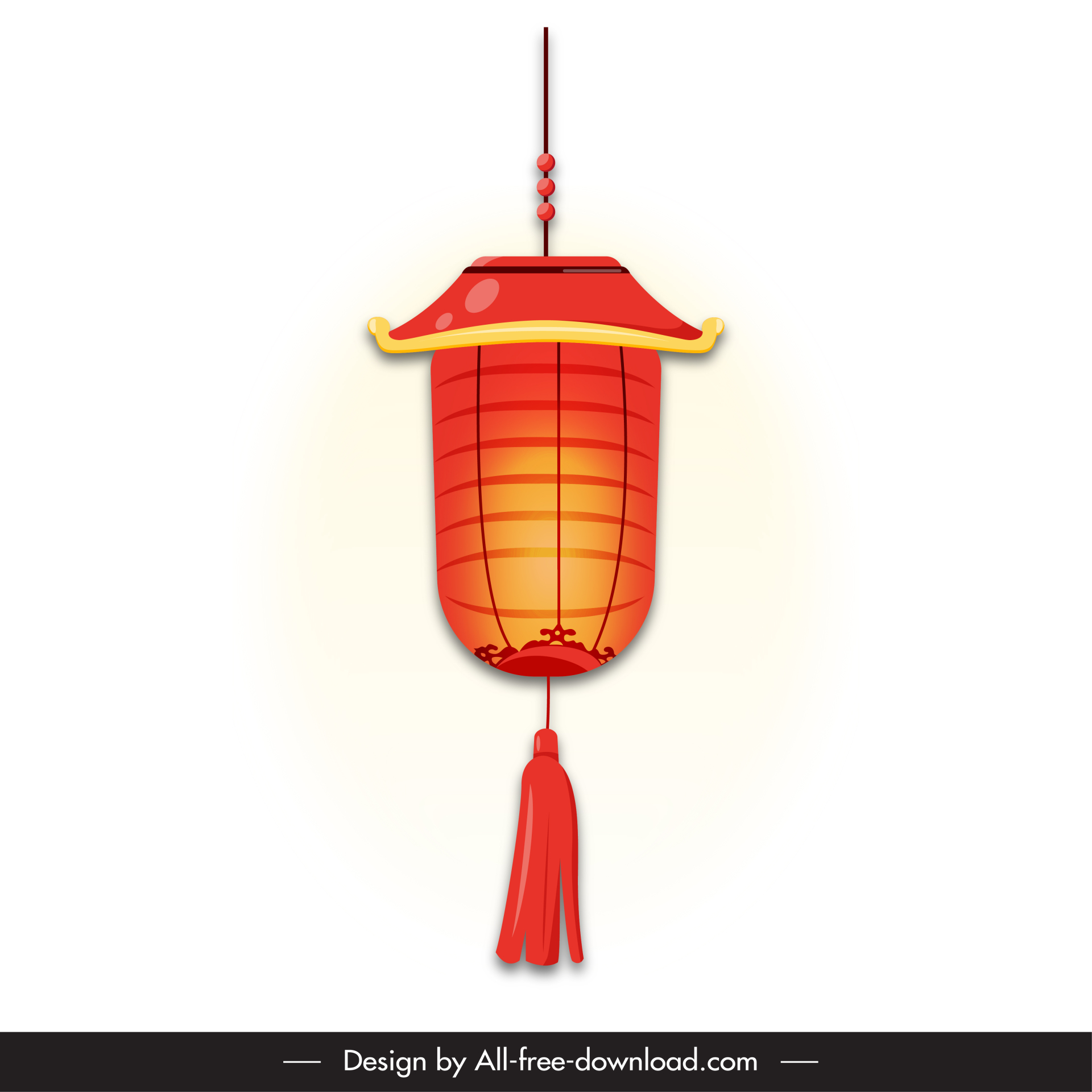 lantern china icon flat symmetric classical design 