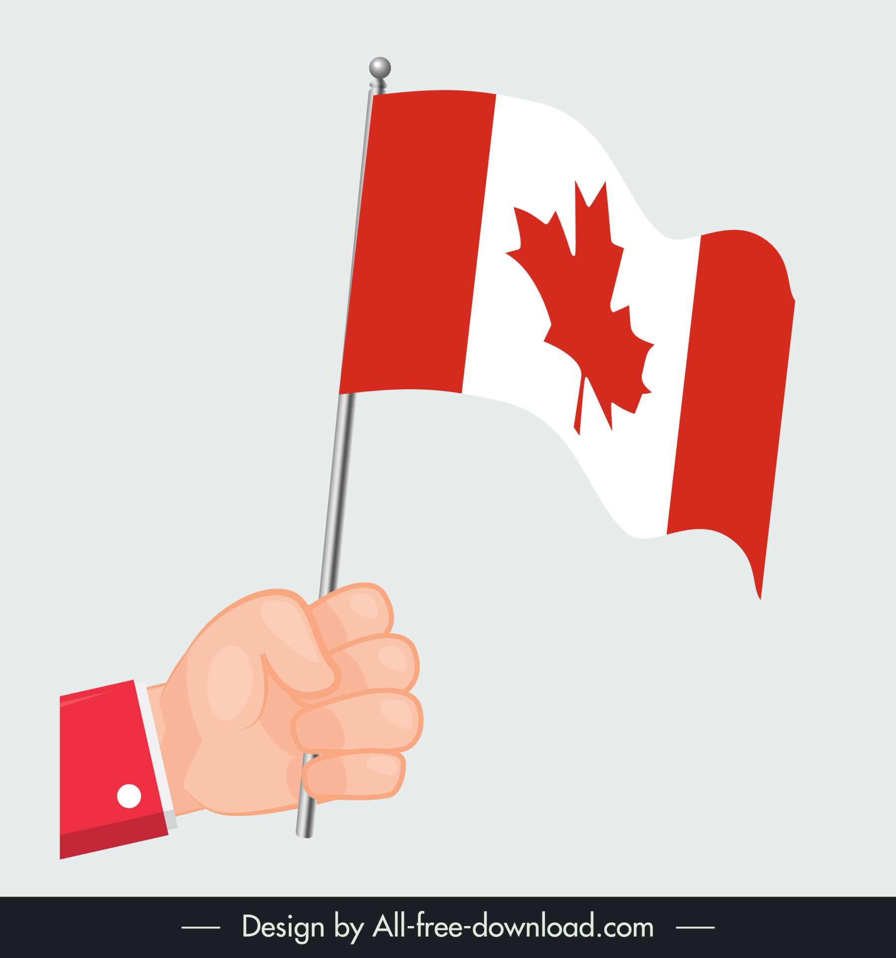  canada design elements hand holding flag sketch 