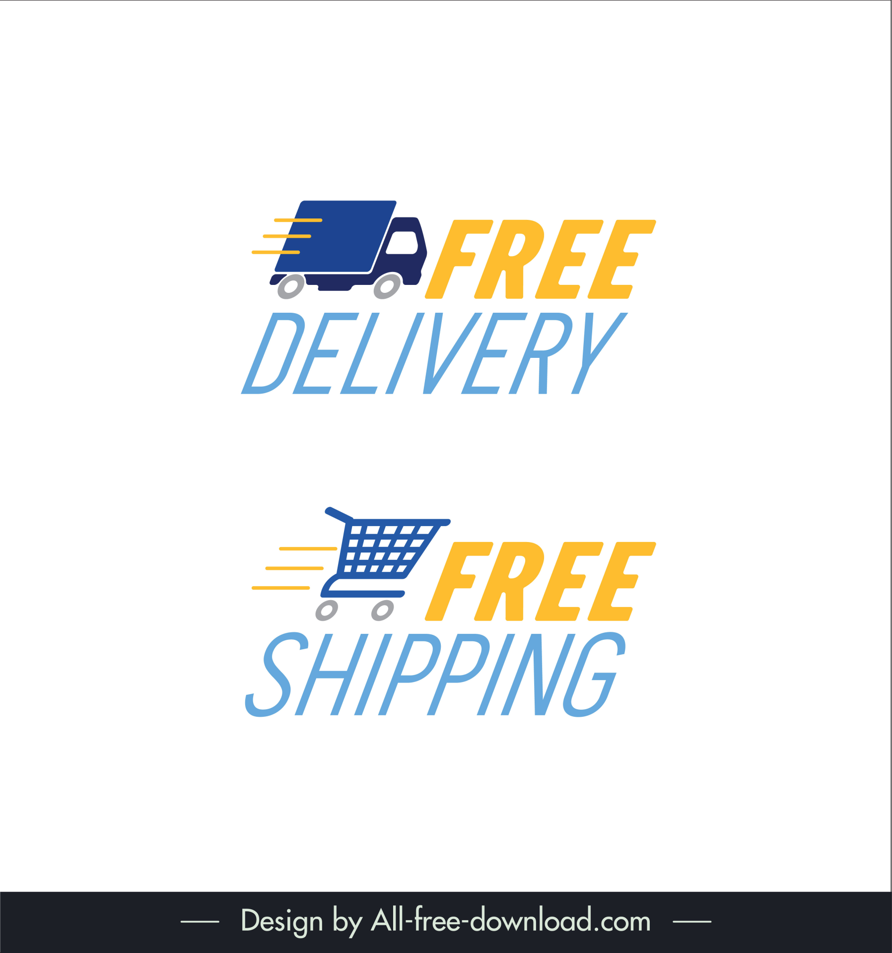 free ship design elements dynamic flat truck trolley texts sketch