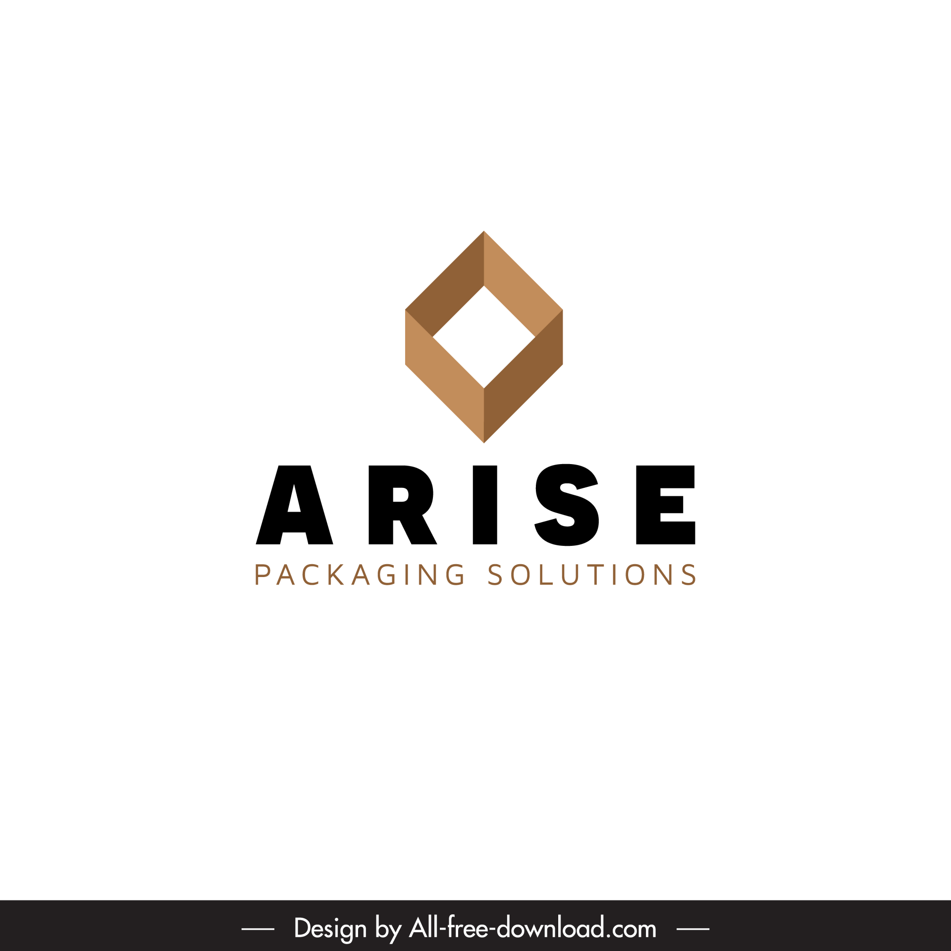 arise logo template modern geometry texts sketch 3d flat design