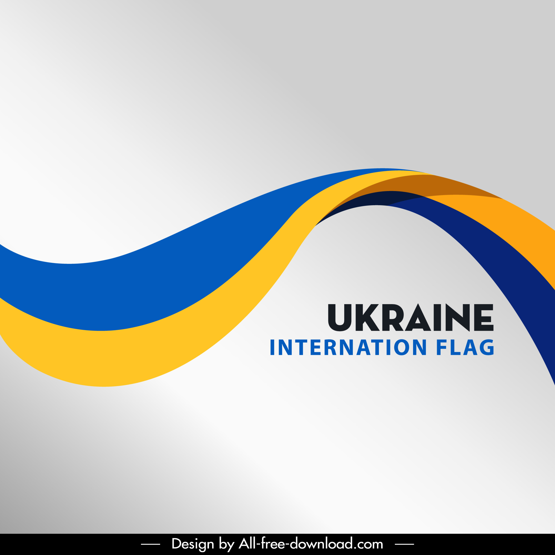 flag ukraine internation backdrop modern dynamic curves decor