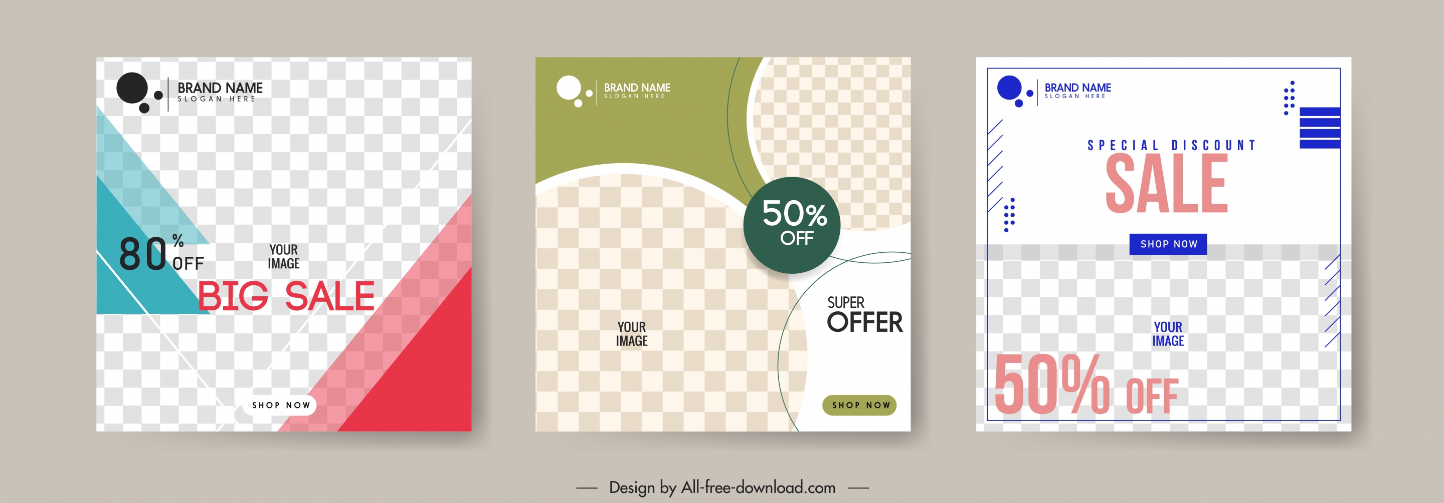 sales poster templates elegant checkered decor