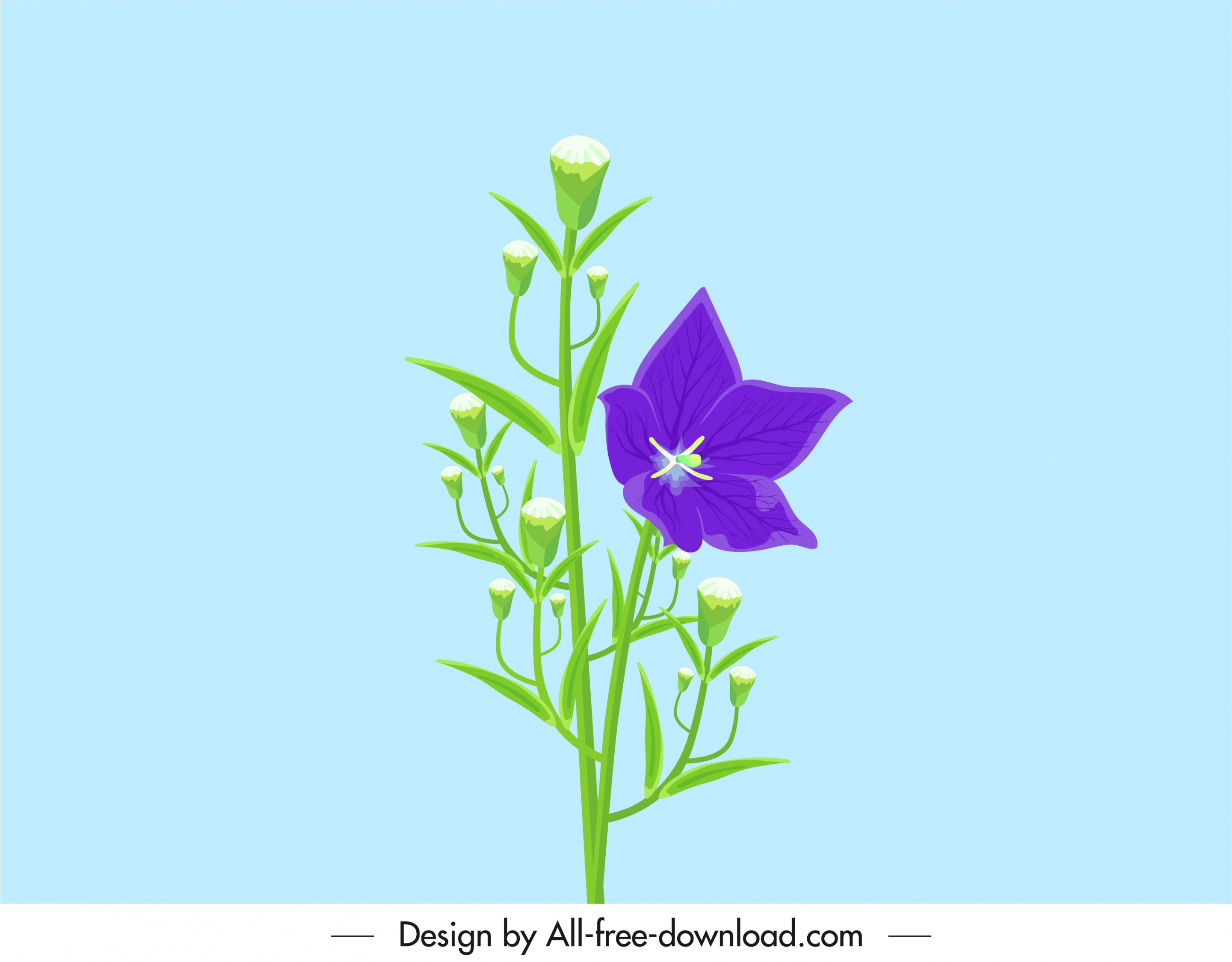 flower painting growing sketch modern design