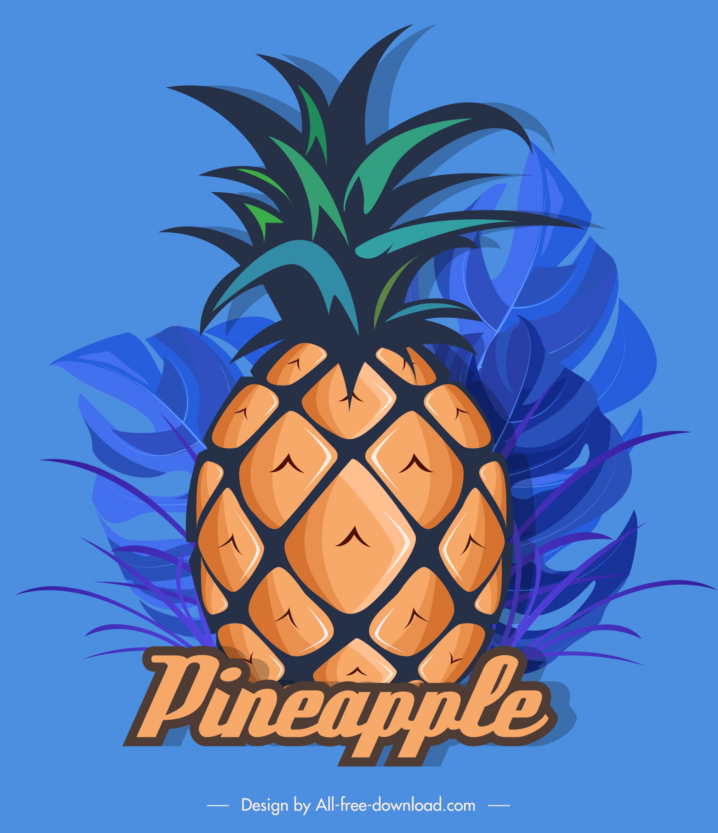 pineapple advertising background classical dark colored blurred decor