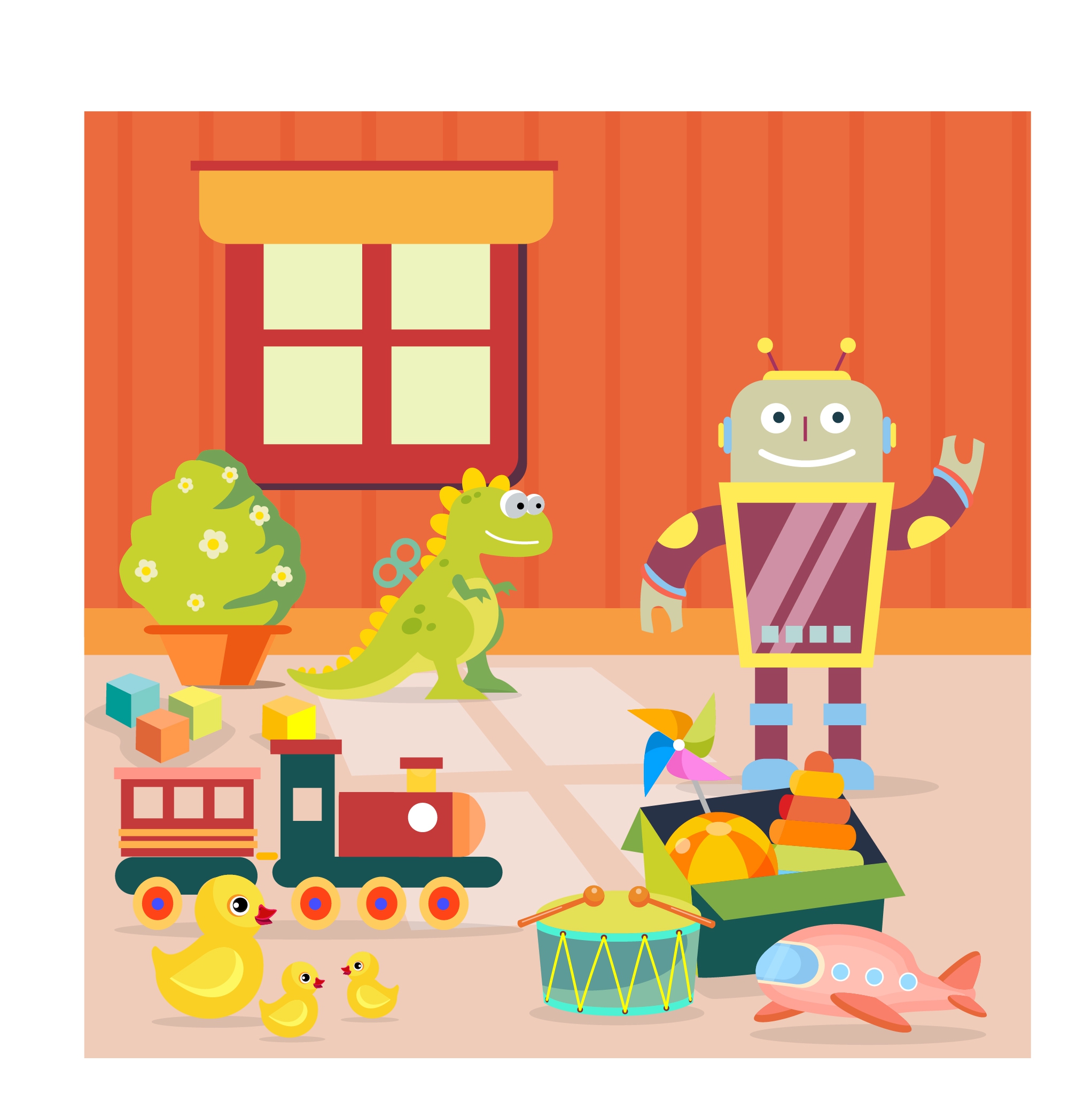 childhood background toys icons colored cartoon design