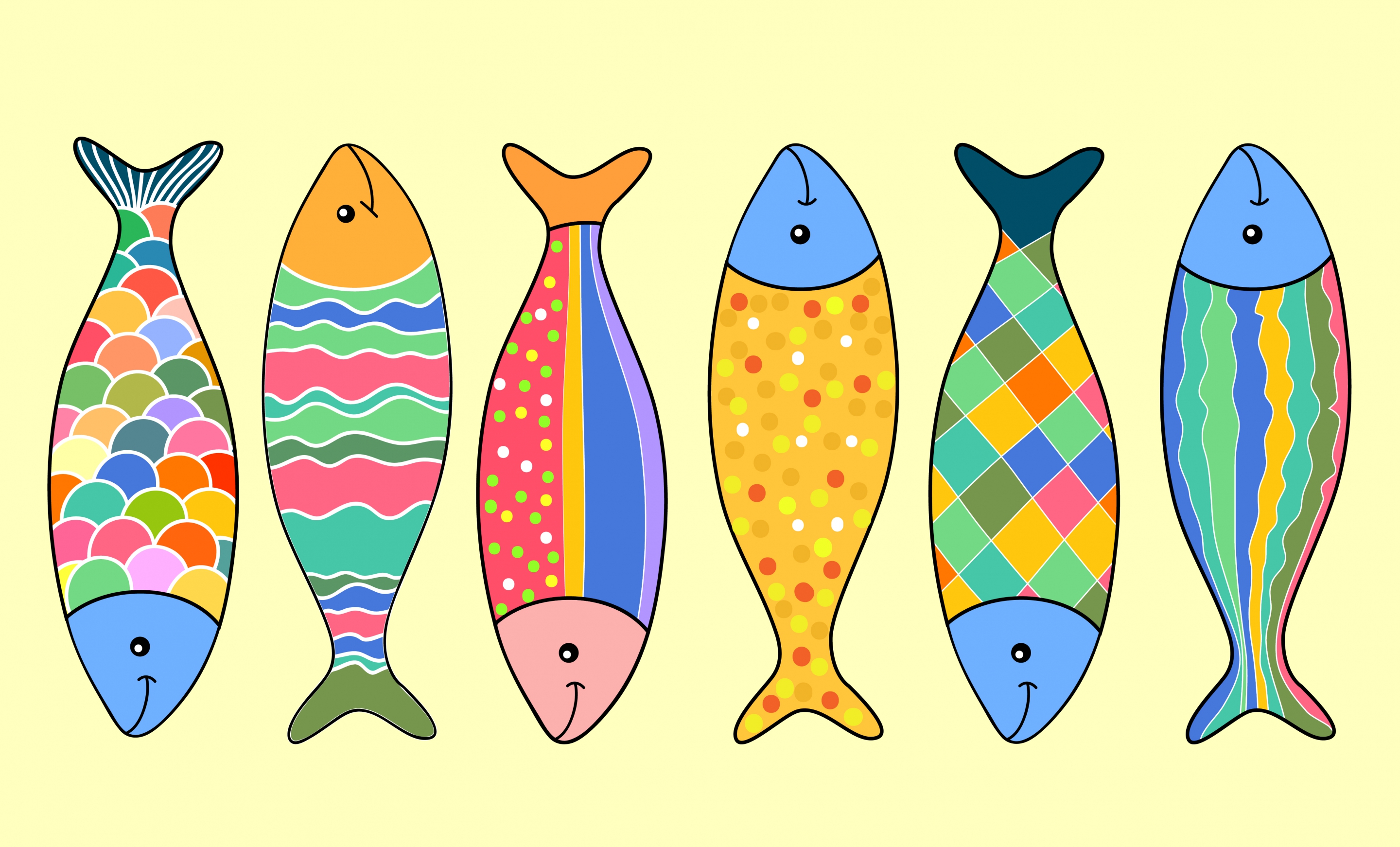 fish background colorful vertical design