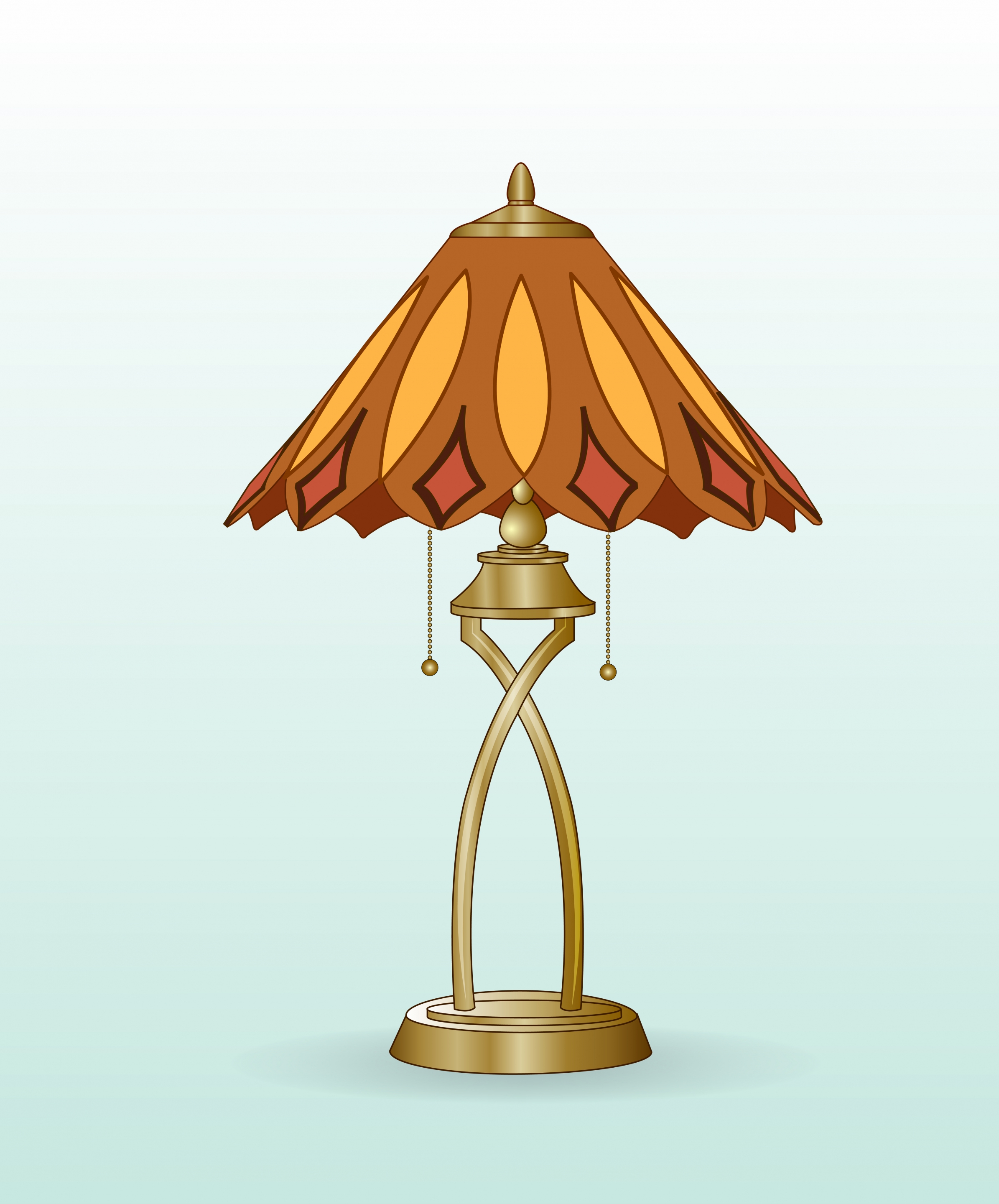 lamp icon colored 3d design elegant classical decor