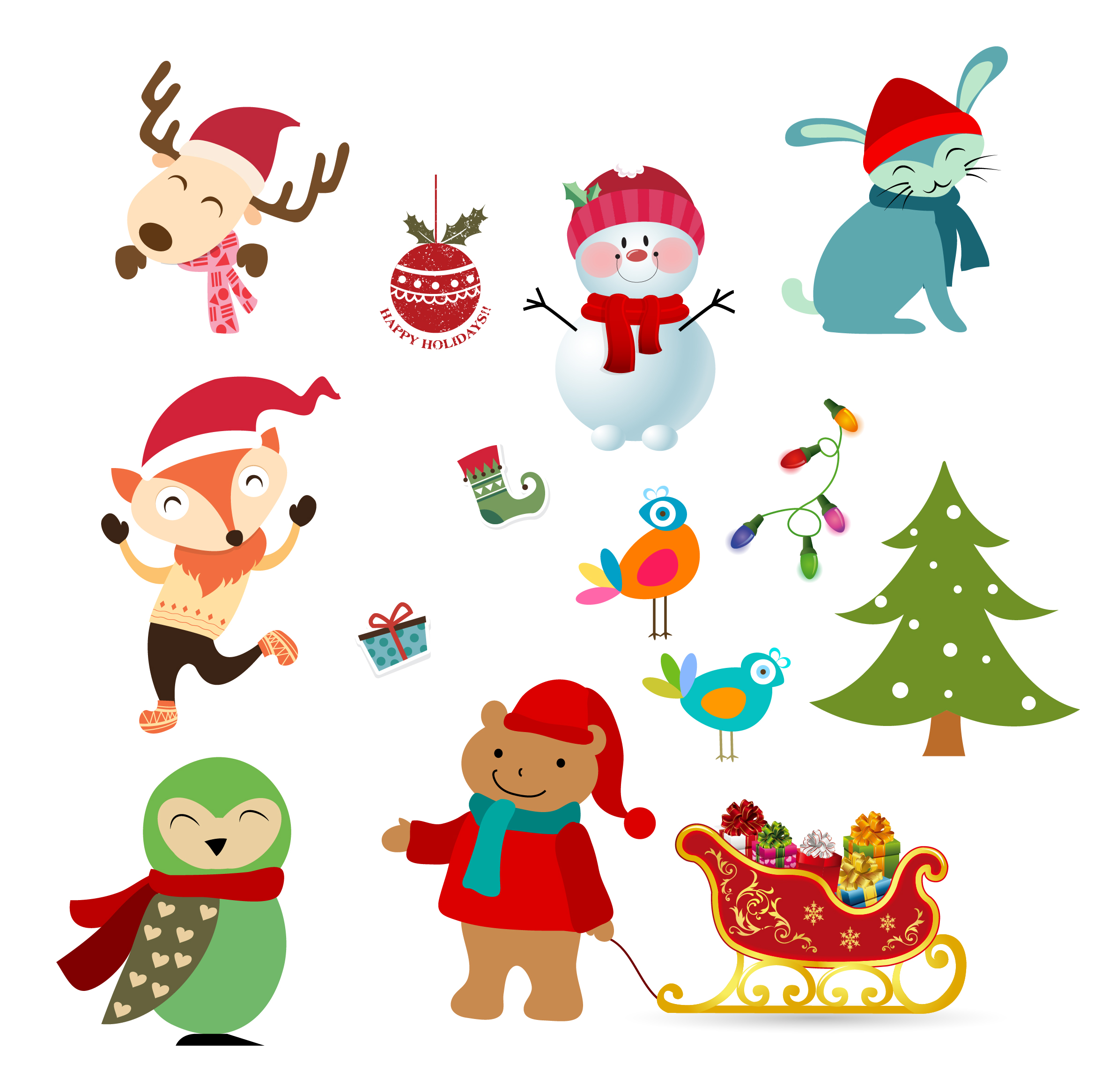 christmas character design element