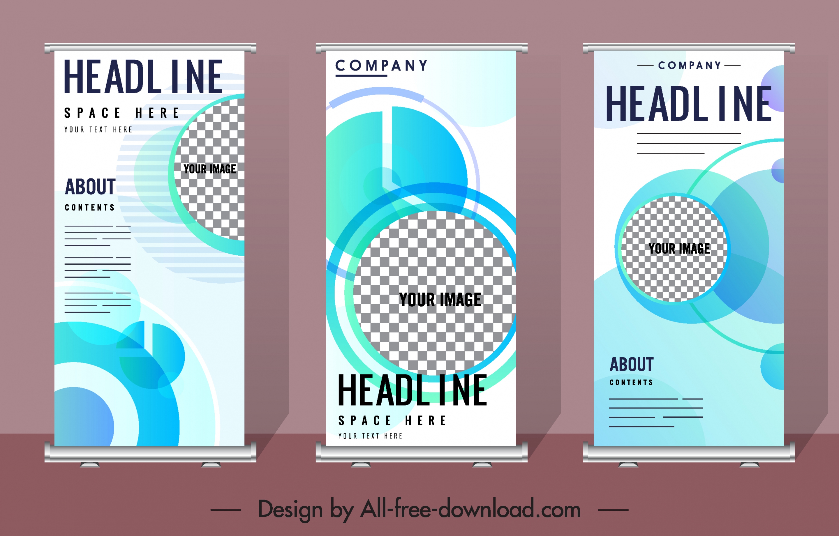 corporate banners templates modern flat checkered vertical design