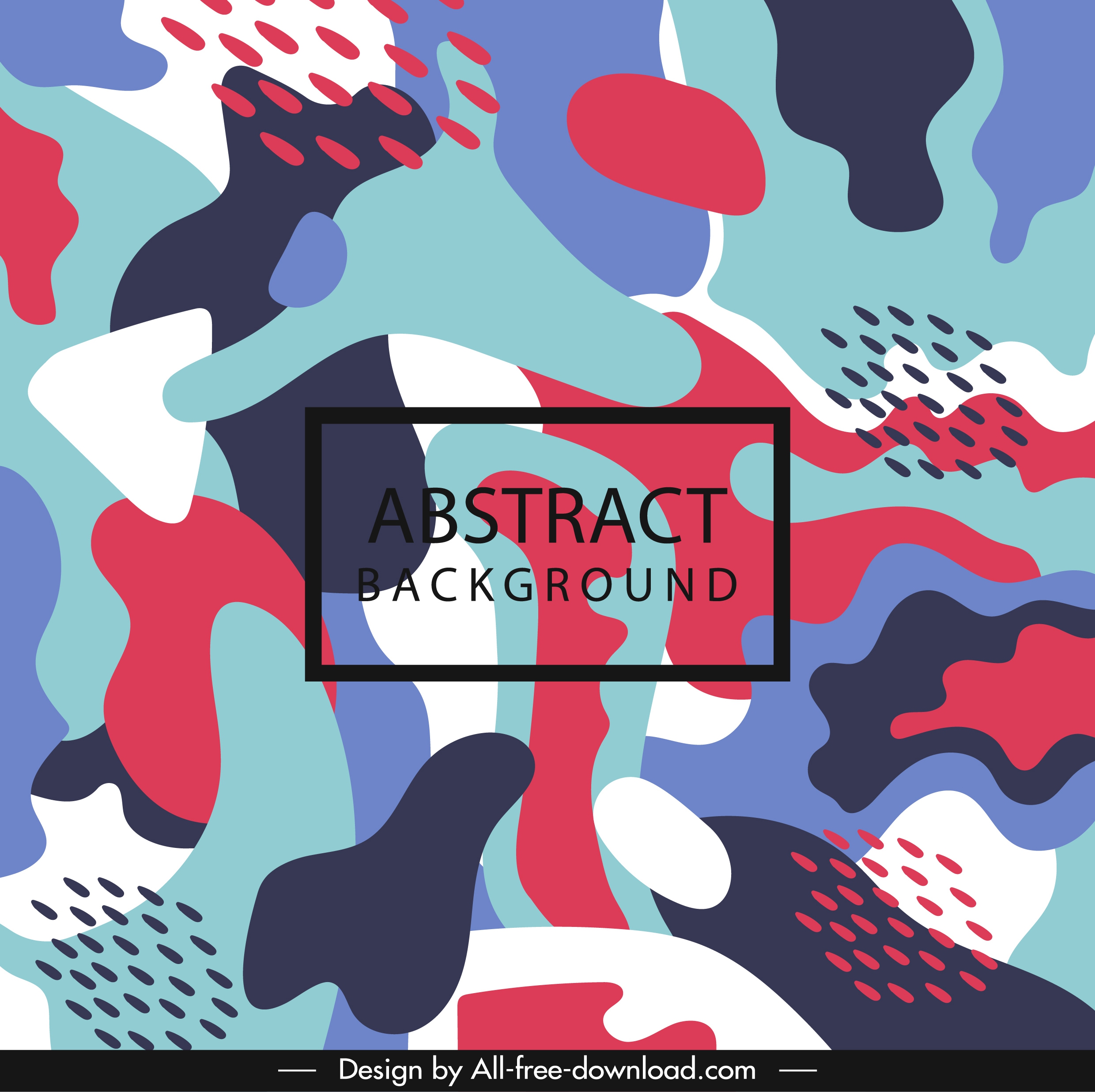 abstract background colorful flat deformed shapes decor