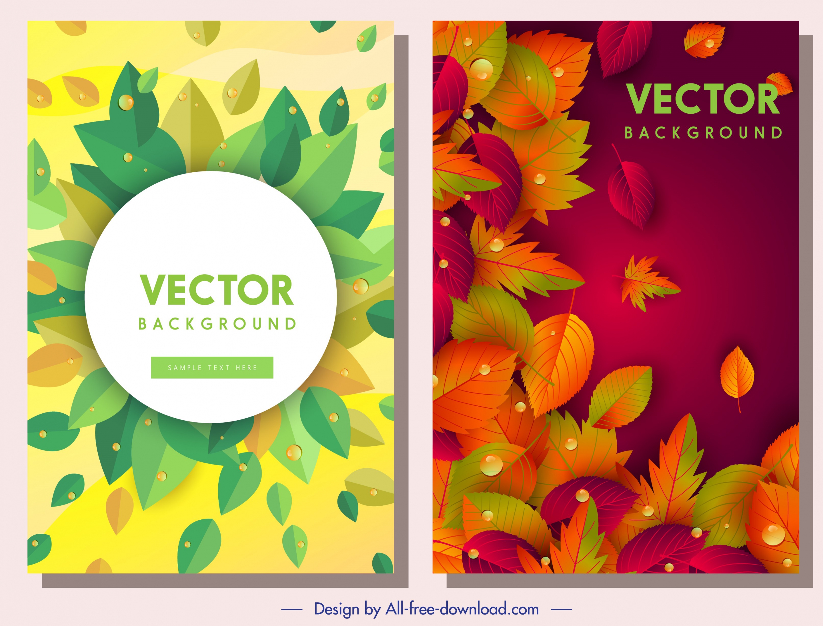 fall leaves background templates colorful dark bright decor