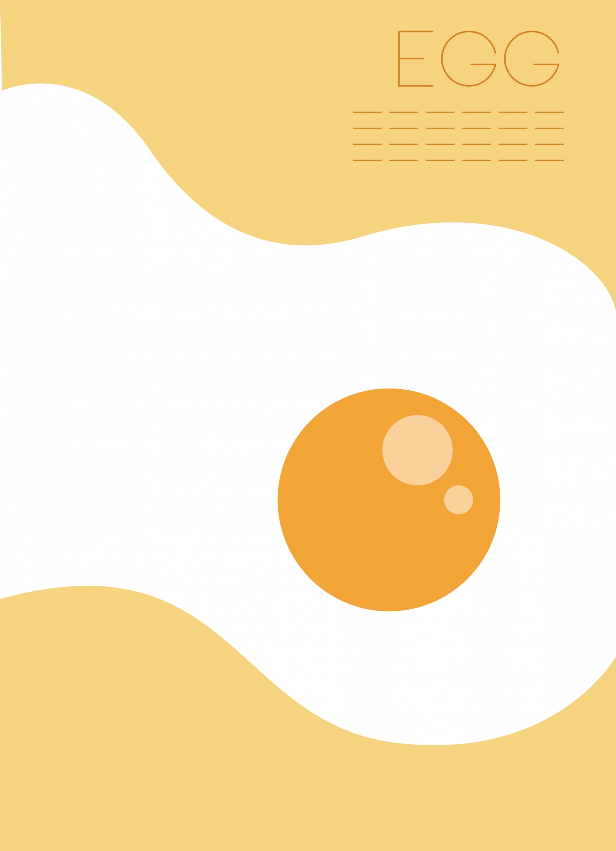 fried egg background bright flat design